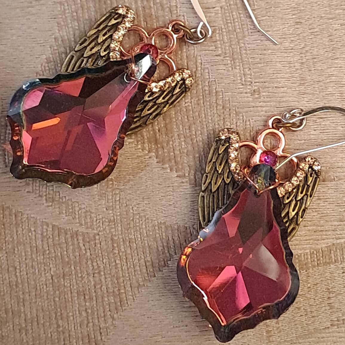 Sparkling Statement Crystal Wing Earrings