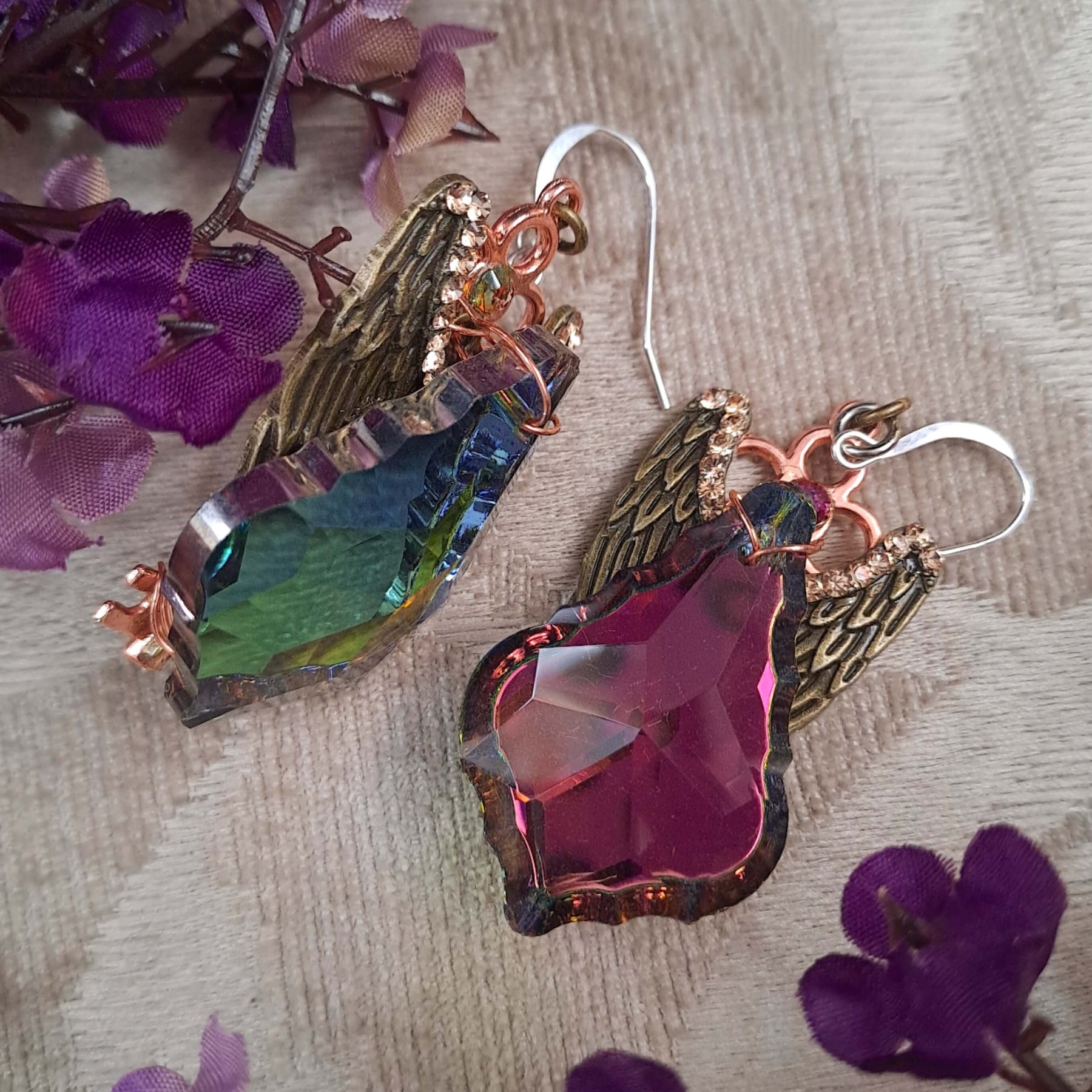 Sparkling Statement Crystal Wing Earrings