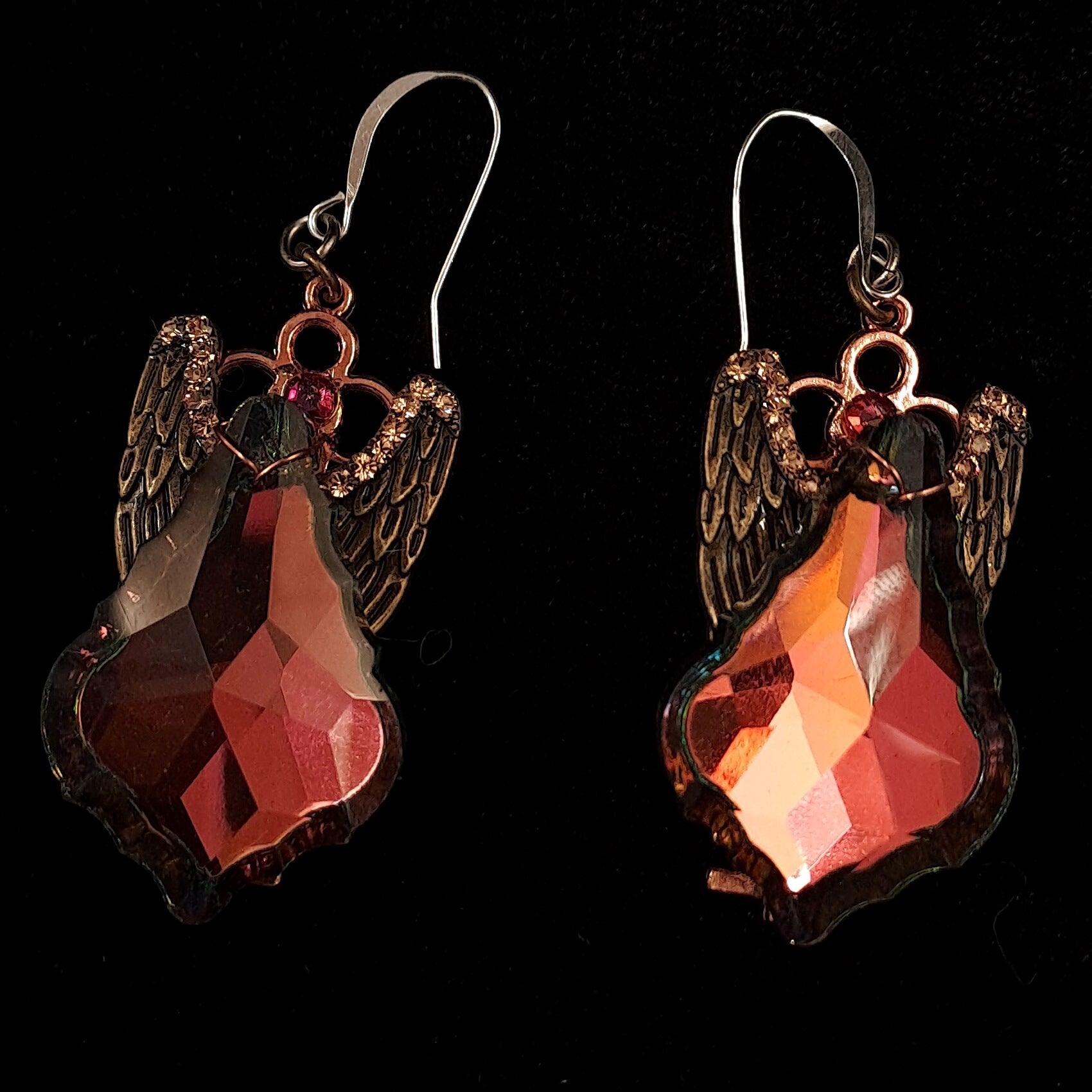 Sparkling Statement Crystal Wing Earrings