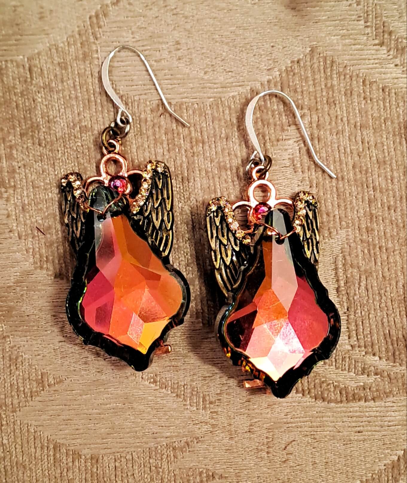 Sparkling Statement Crystal Wing Earrings