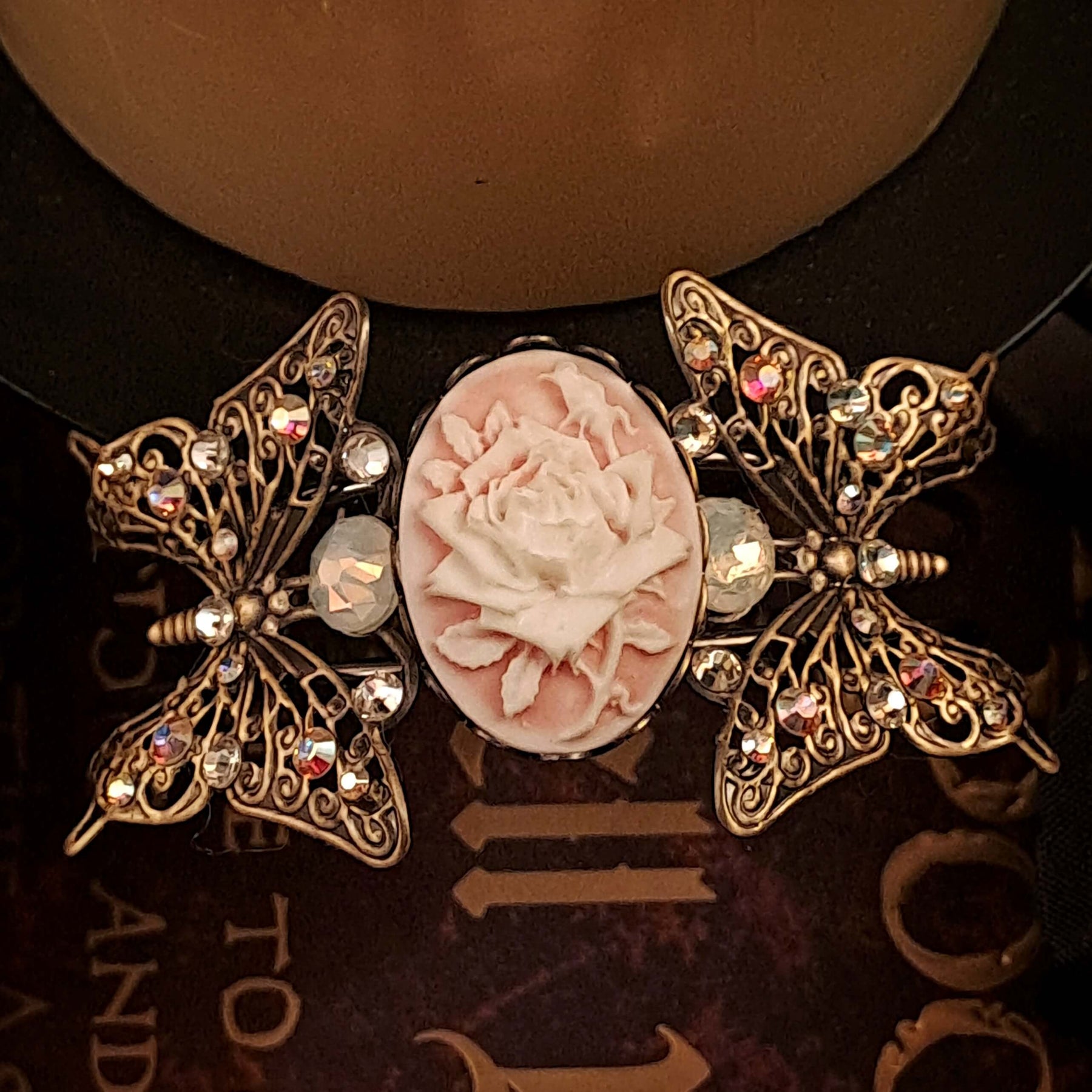 Romantic Cameo Butterfly Adjustable Bracelet