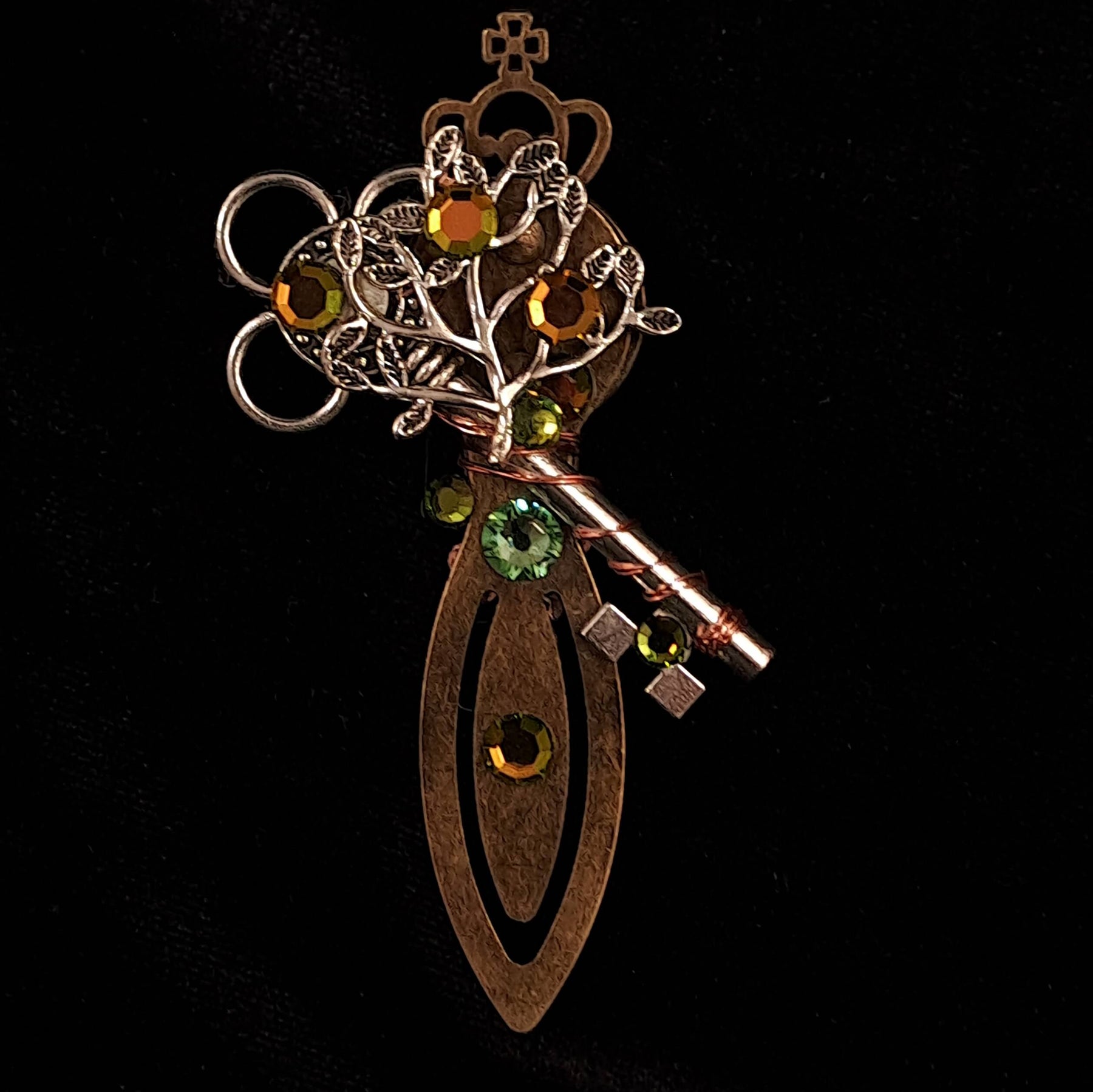Old World Antiqued Crystal Bookmark