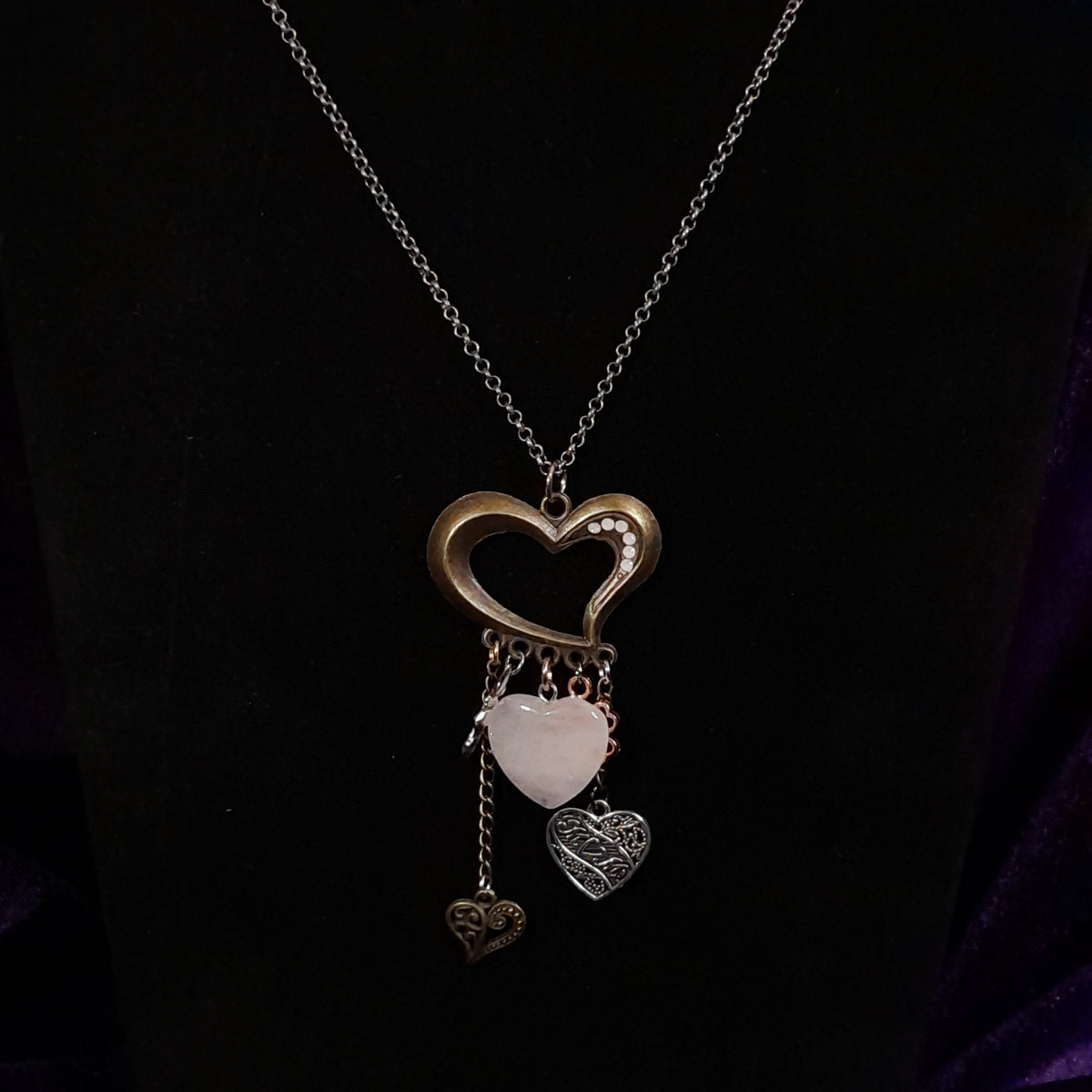 Light Pink Heart Mothers Day Necklace