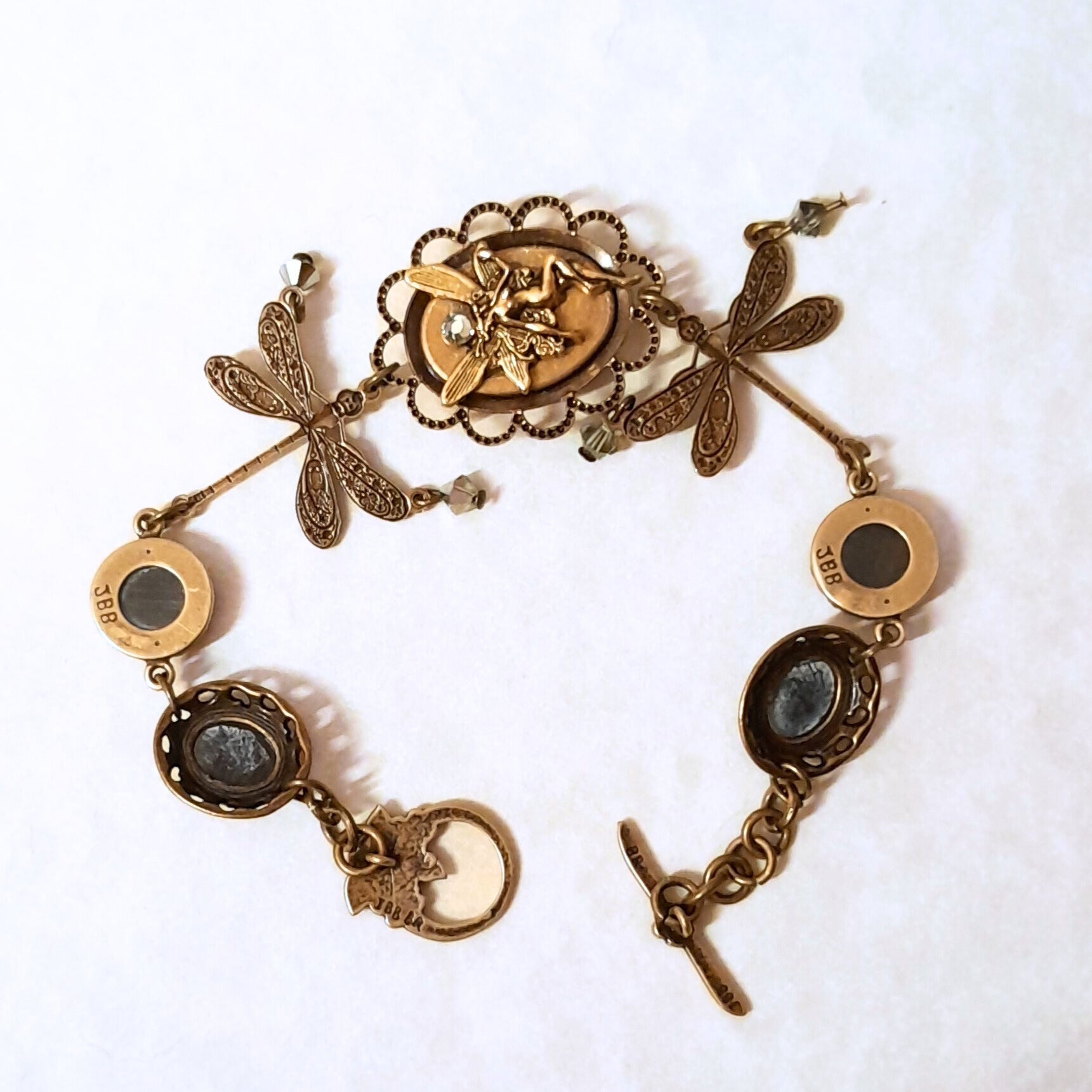 Dragonfly Bracelet Black Cat's Eye