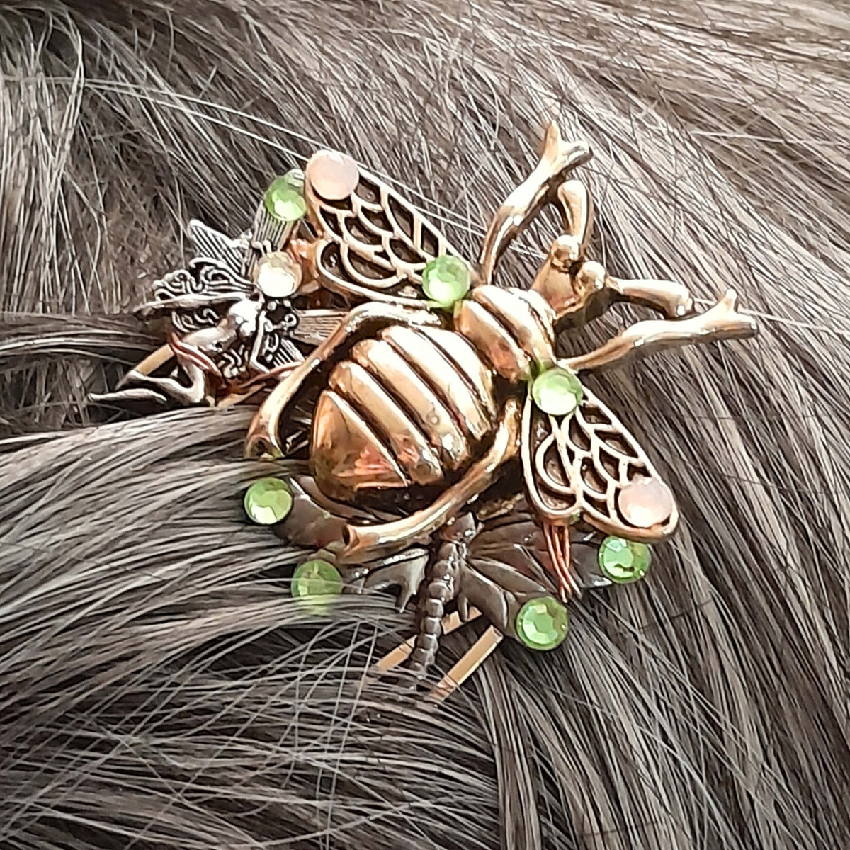 Dragonfly Bee Hair Comb Fairy Fantasy