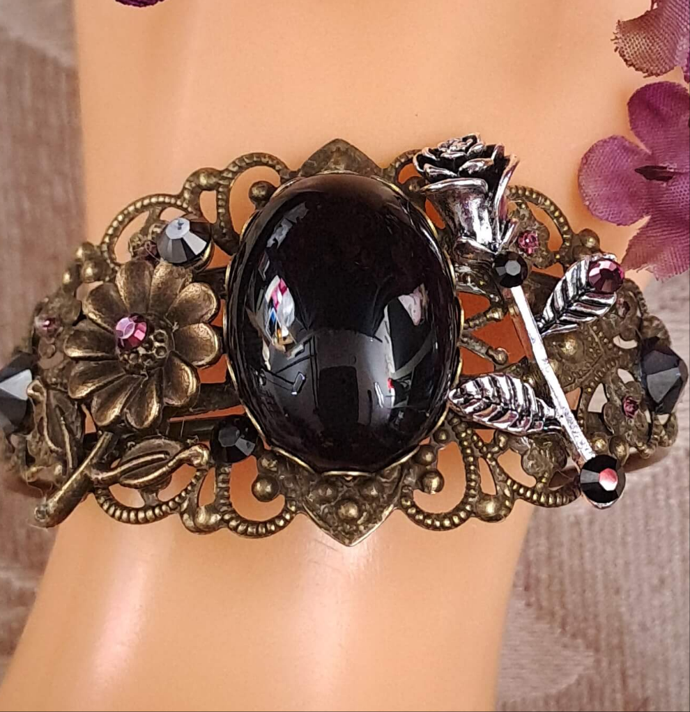 Black Onyx Adjustable Bracelet