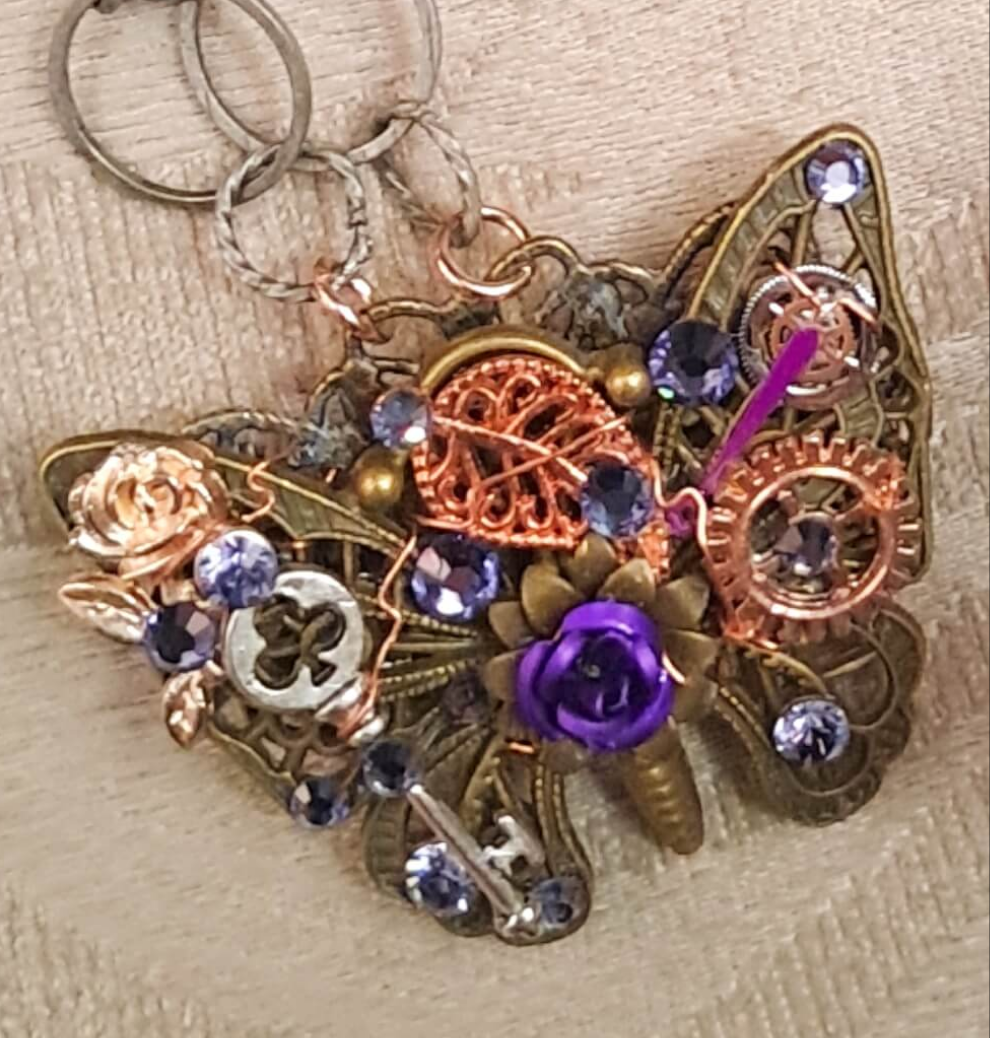 Purple Butterfly Fantasy Necklace