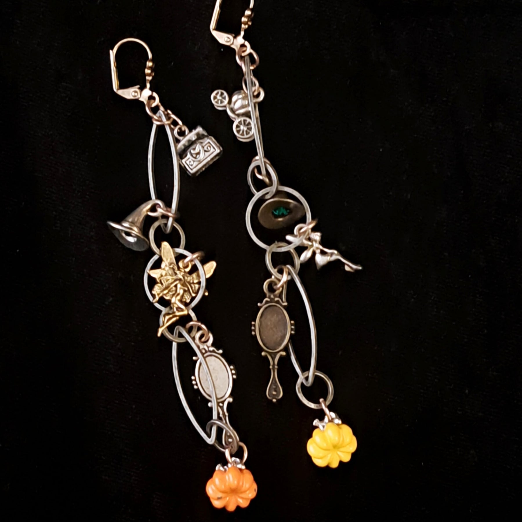 Pumpkin Fantasy Dangle Earrings