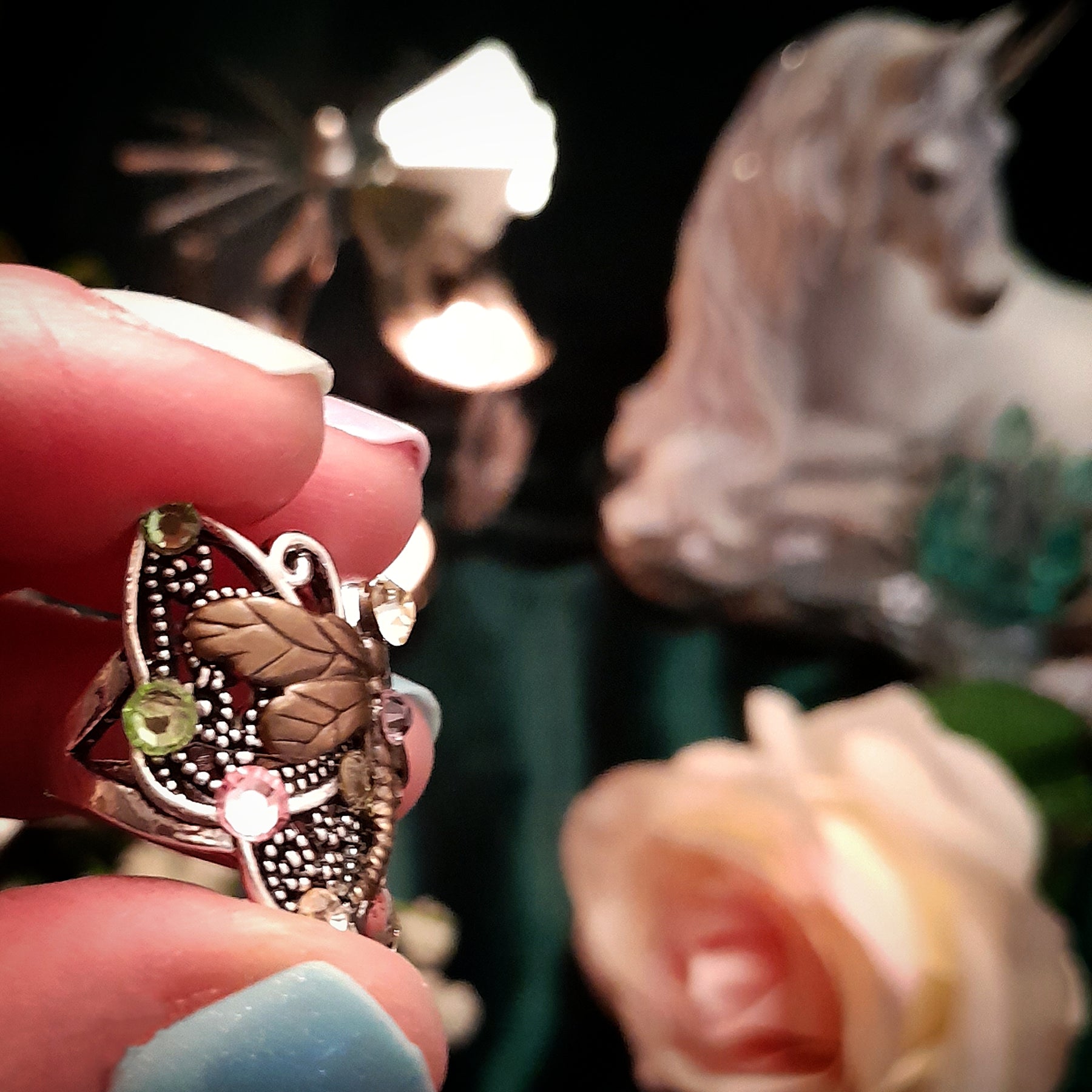 Butterfly Dragonfly Nature Ring Size 5.5