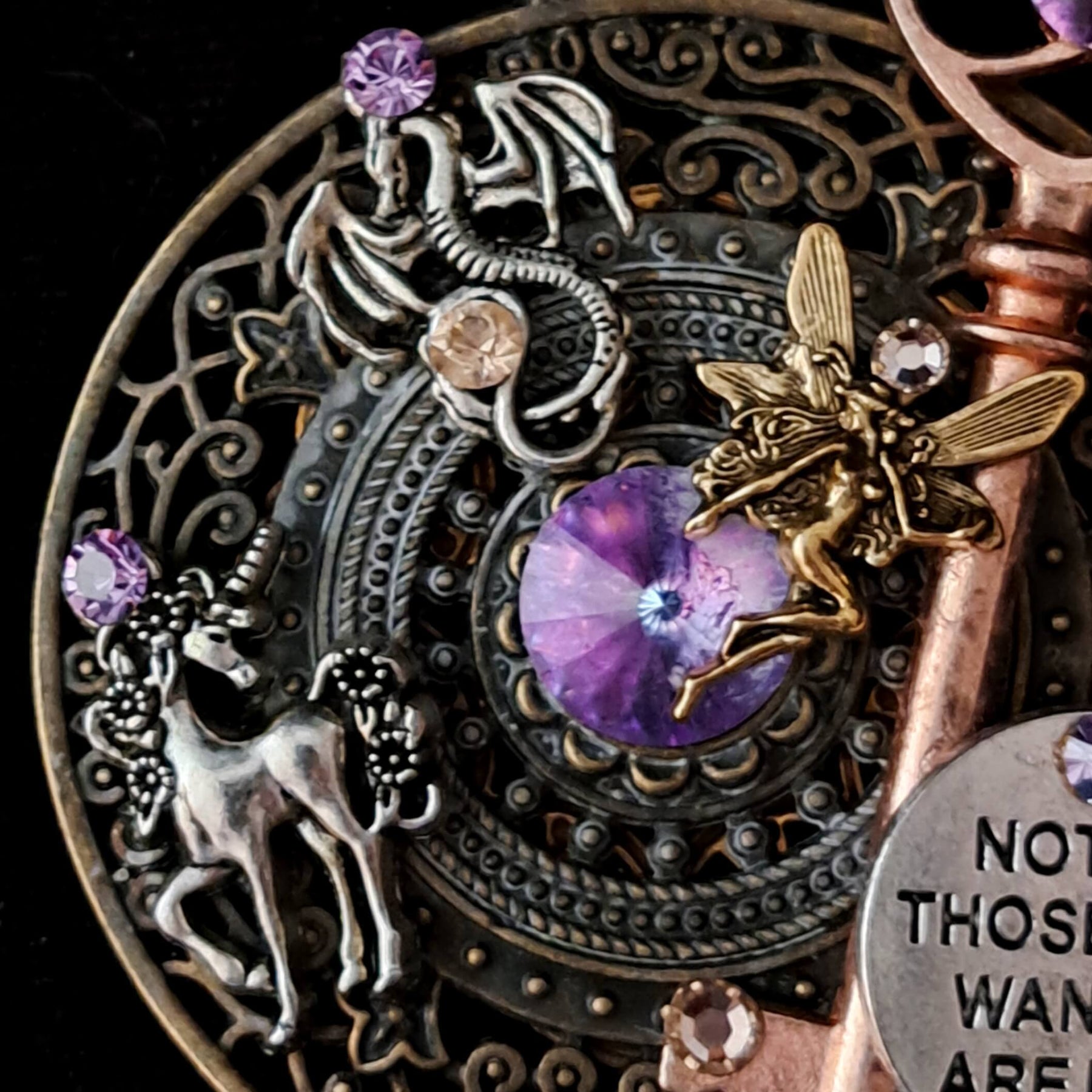 Fantasy Magical Round Filigree Necklace