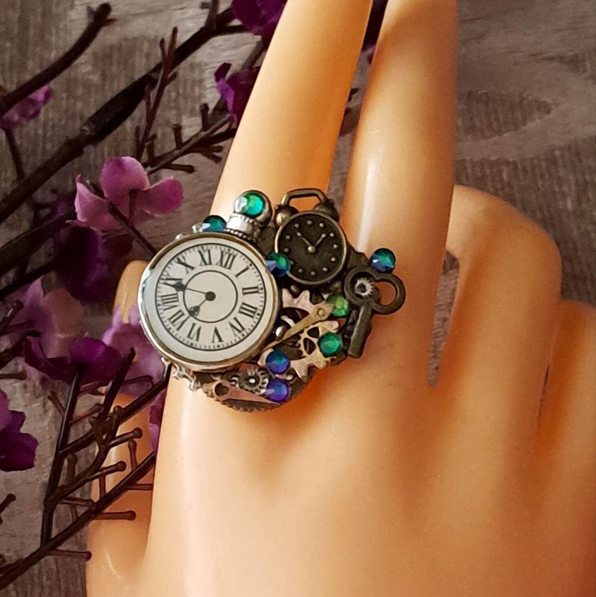 Clock and Gears Fantasy Ring