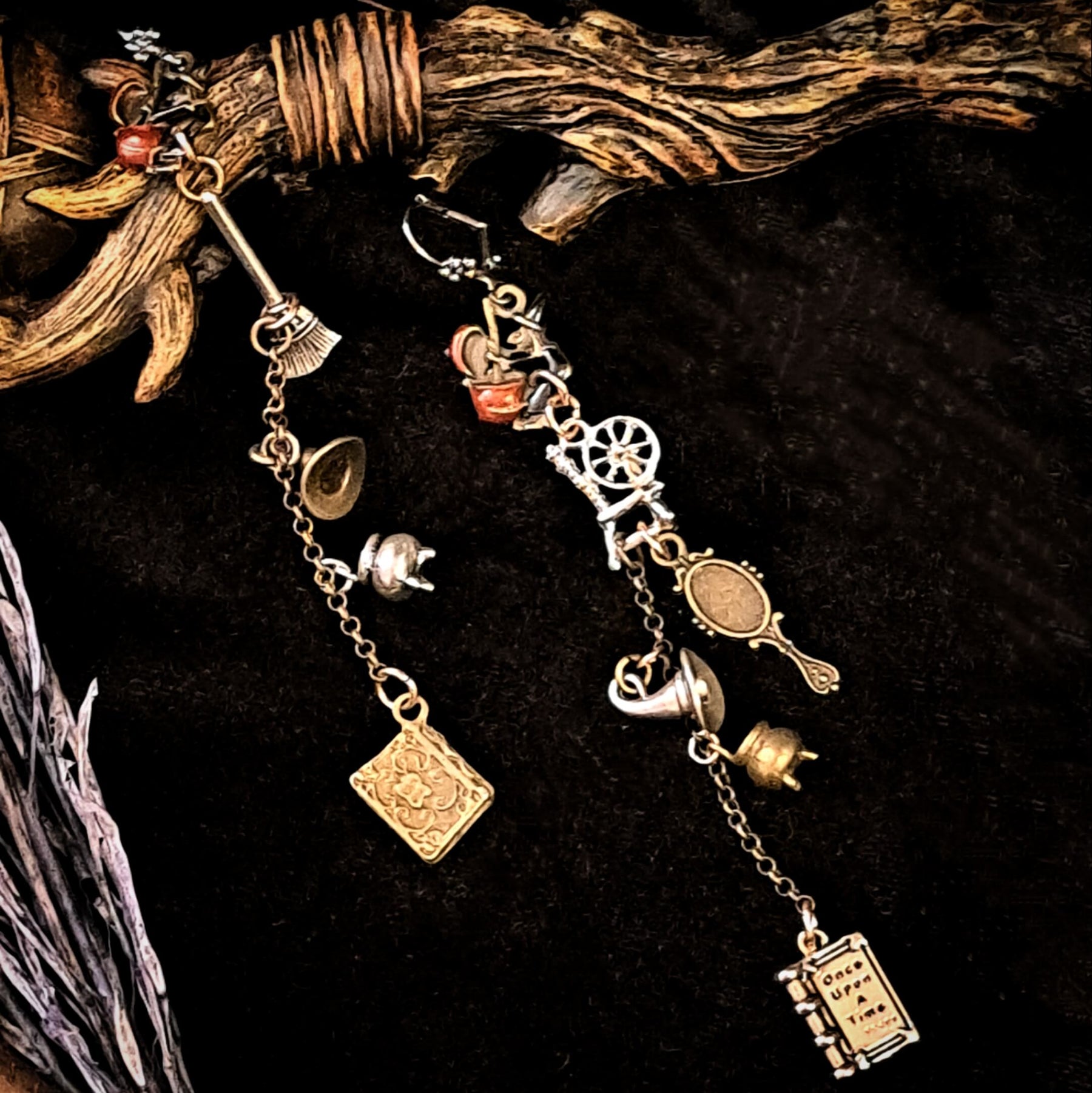 Witchy Charm Fantasy Dangle Earrings