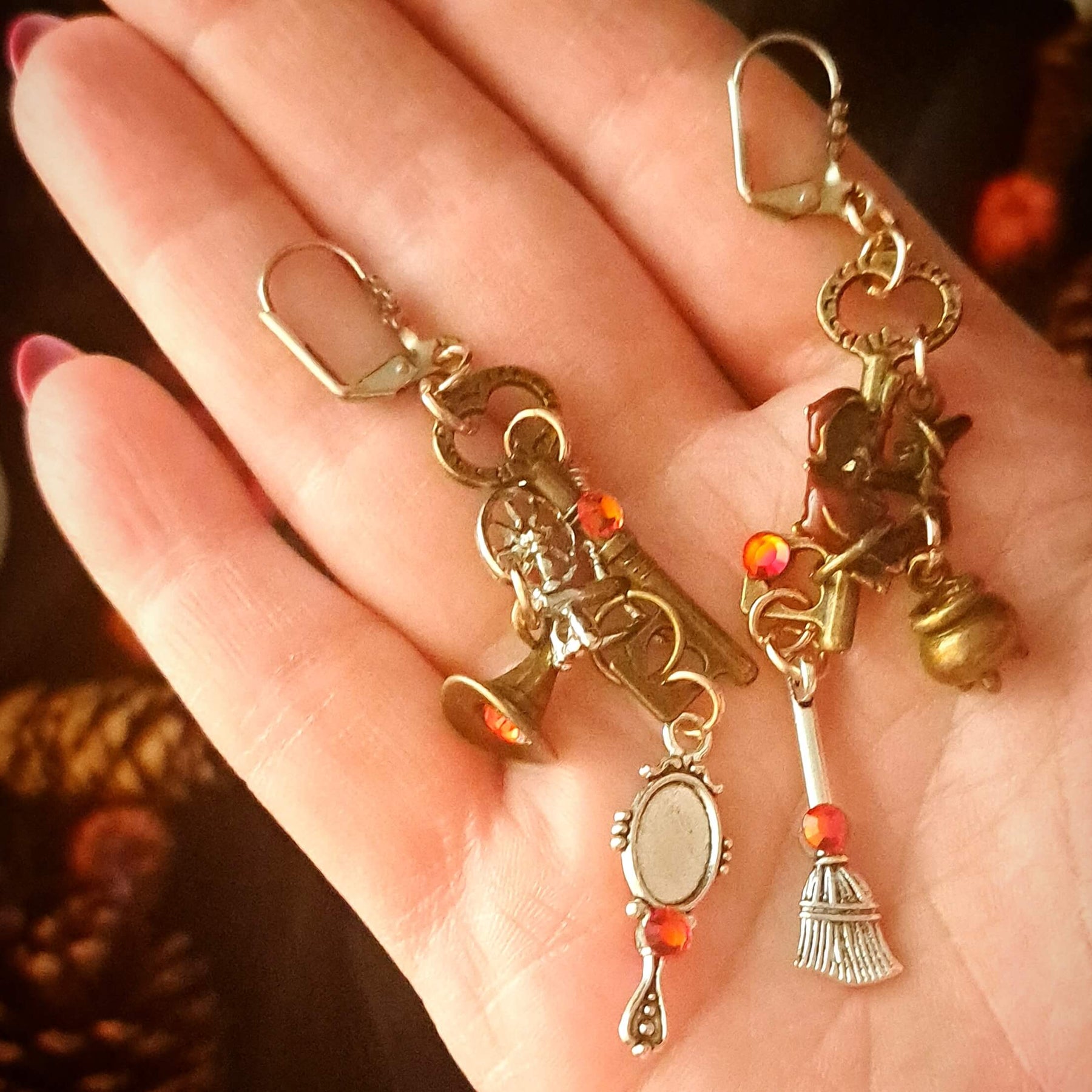 Witchy Fantasy Dangle Earrings