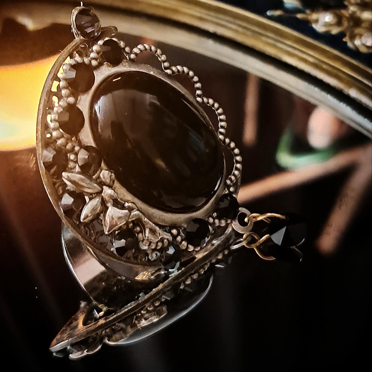 Black Moon Fantasy Adjustable Ring