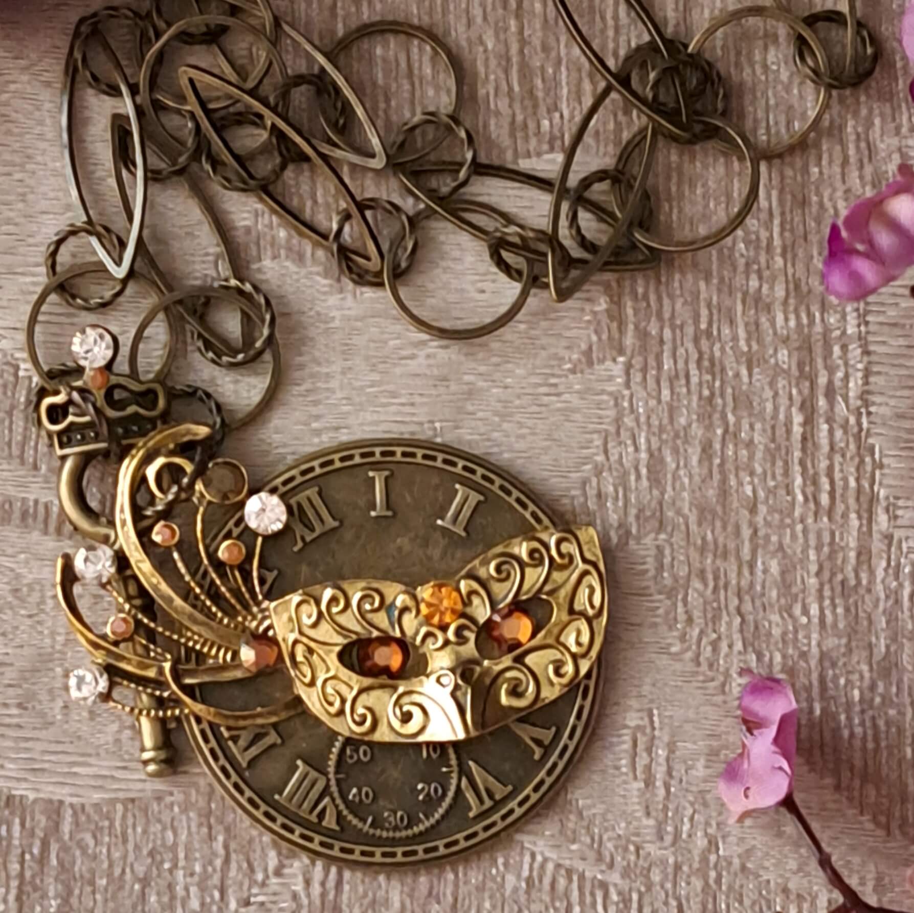 Masquerade Fantasy Mask necklace