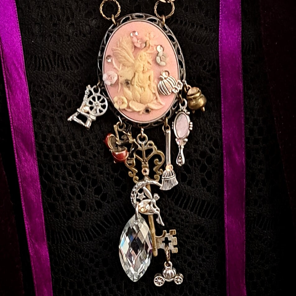 Fairy Cameo Fantasy Pendant Necklace