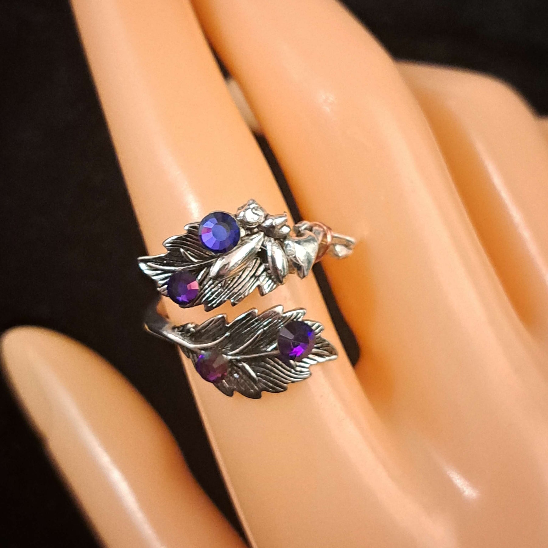 Amethyst Crystal Fairy Adjustable Ring