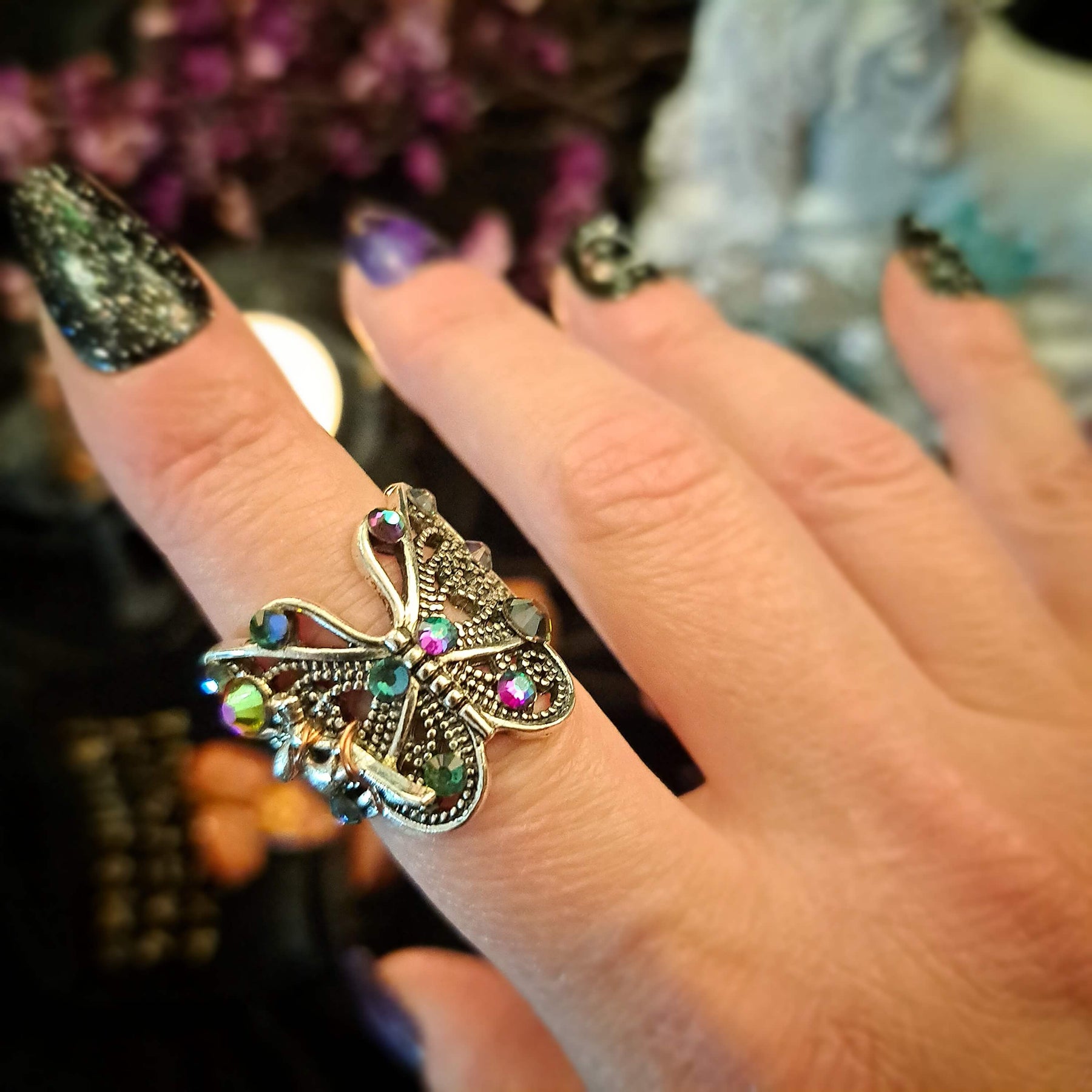 Butterfly Crystal Fairy Ring - Size 8