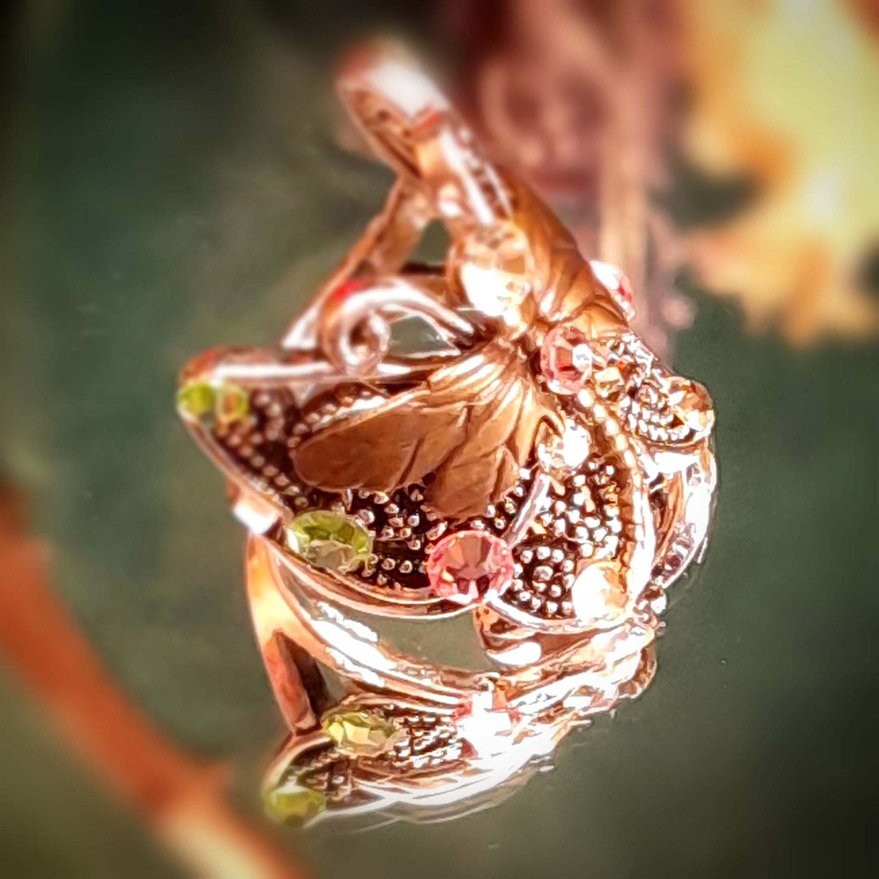 Butterfly Dragonfly Nature Ring Size 5.5