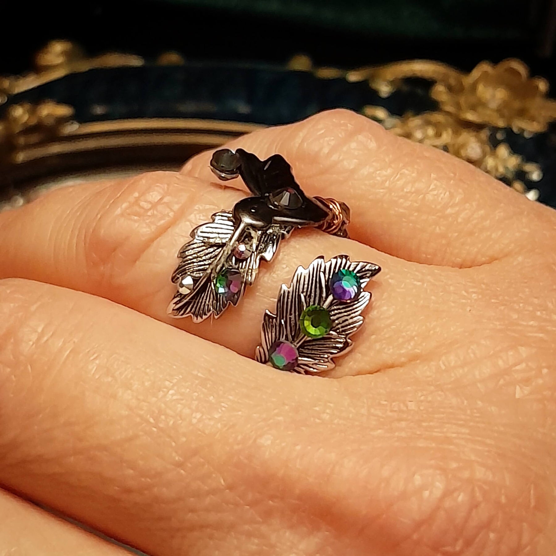 Hummingbird Nature Adjustable Ring