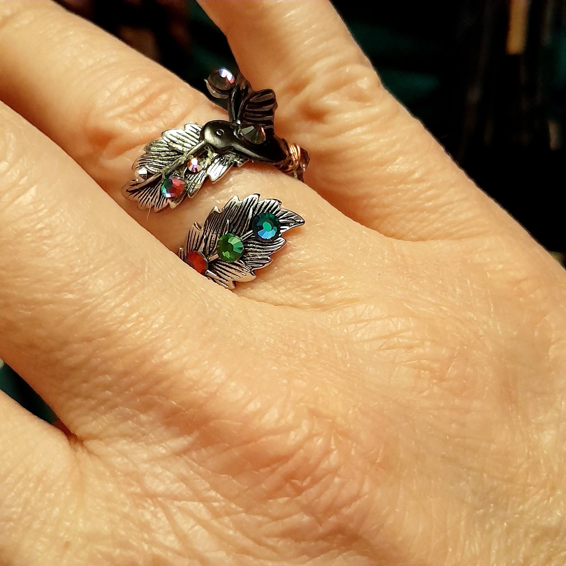 Hummingbird Nature Adjustable Ring