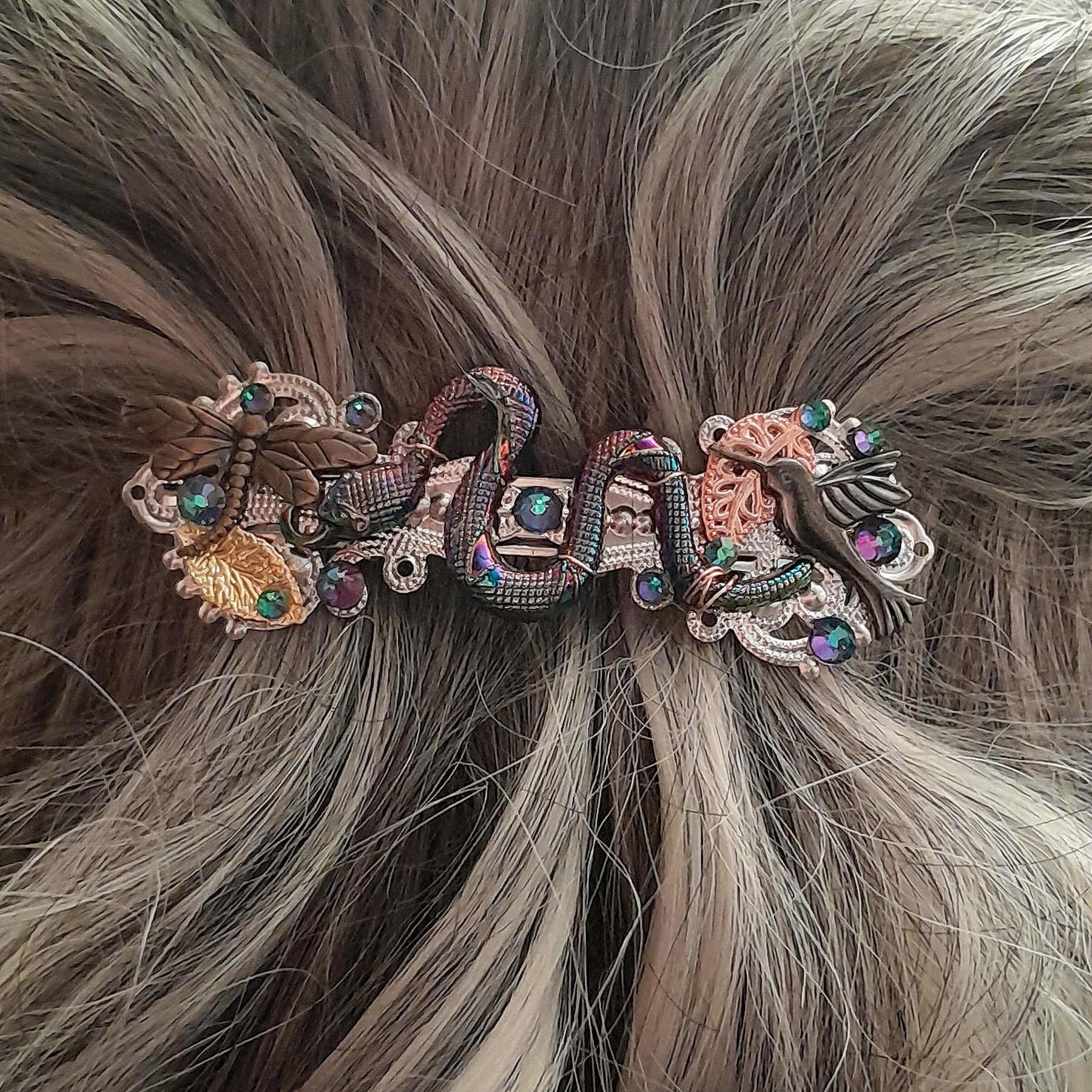 Serpent Hair Barrette Multicolor Hair Clip