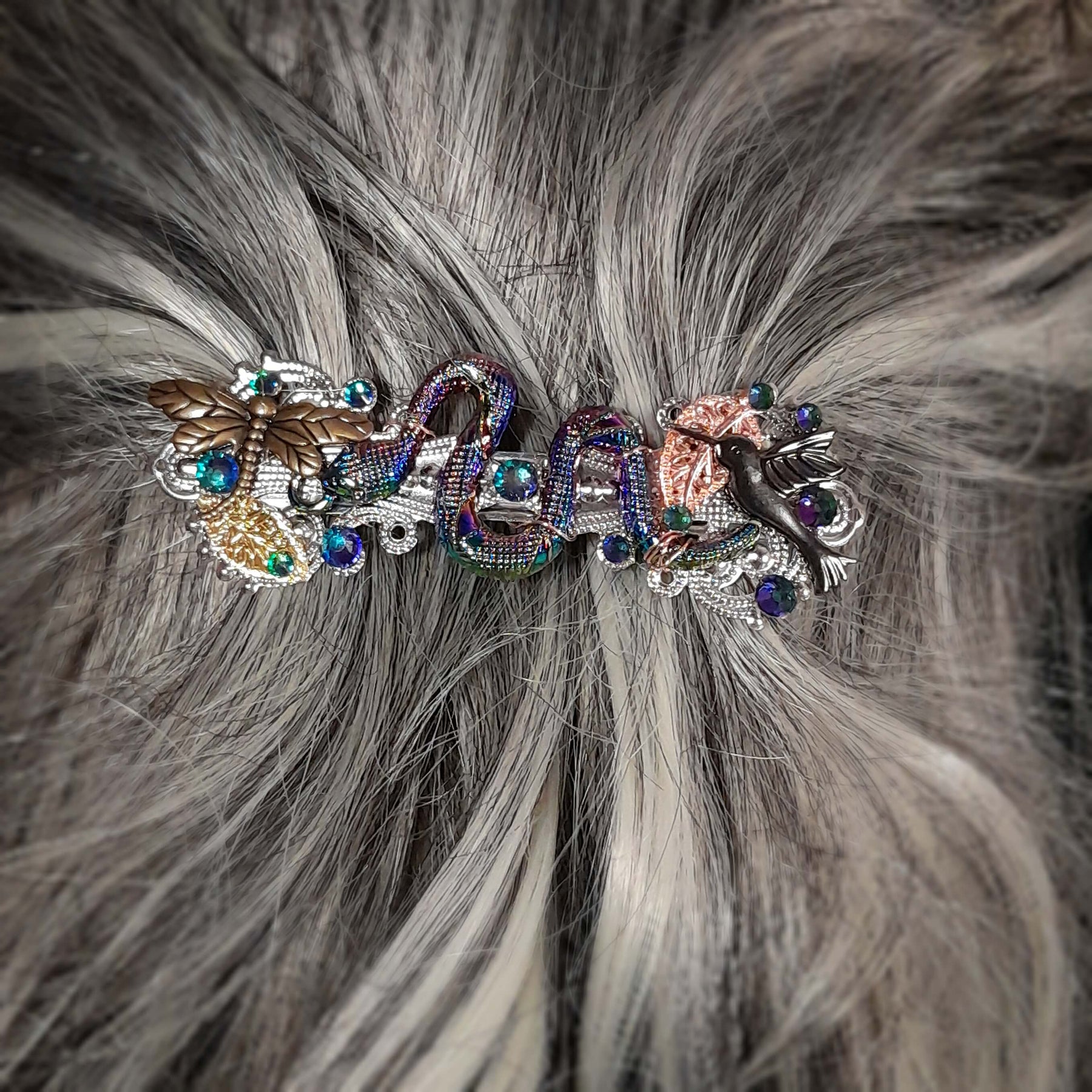 Serpent Hair Barrette Multicolor Hair Clip