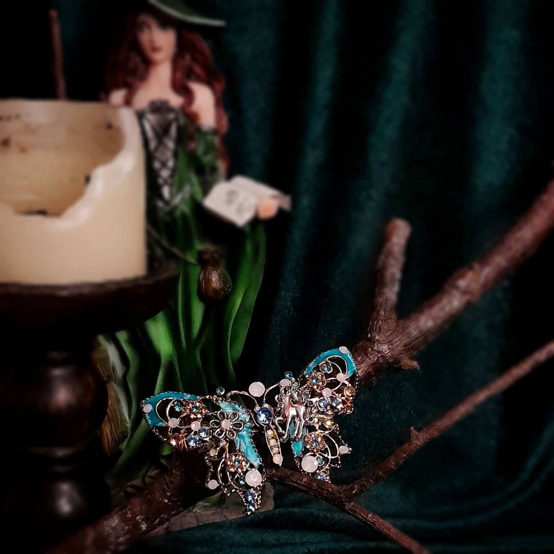 Statement Turquoise Butterfly Hairclip Barrette