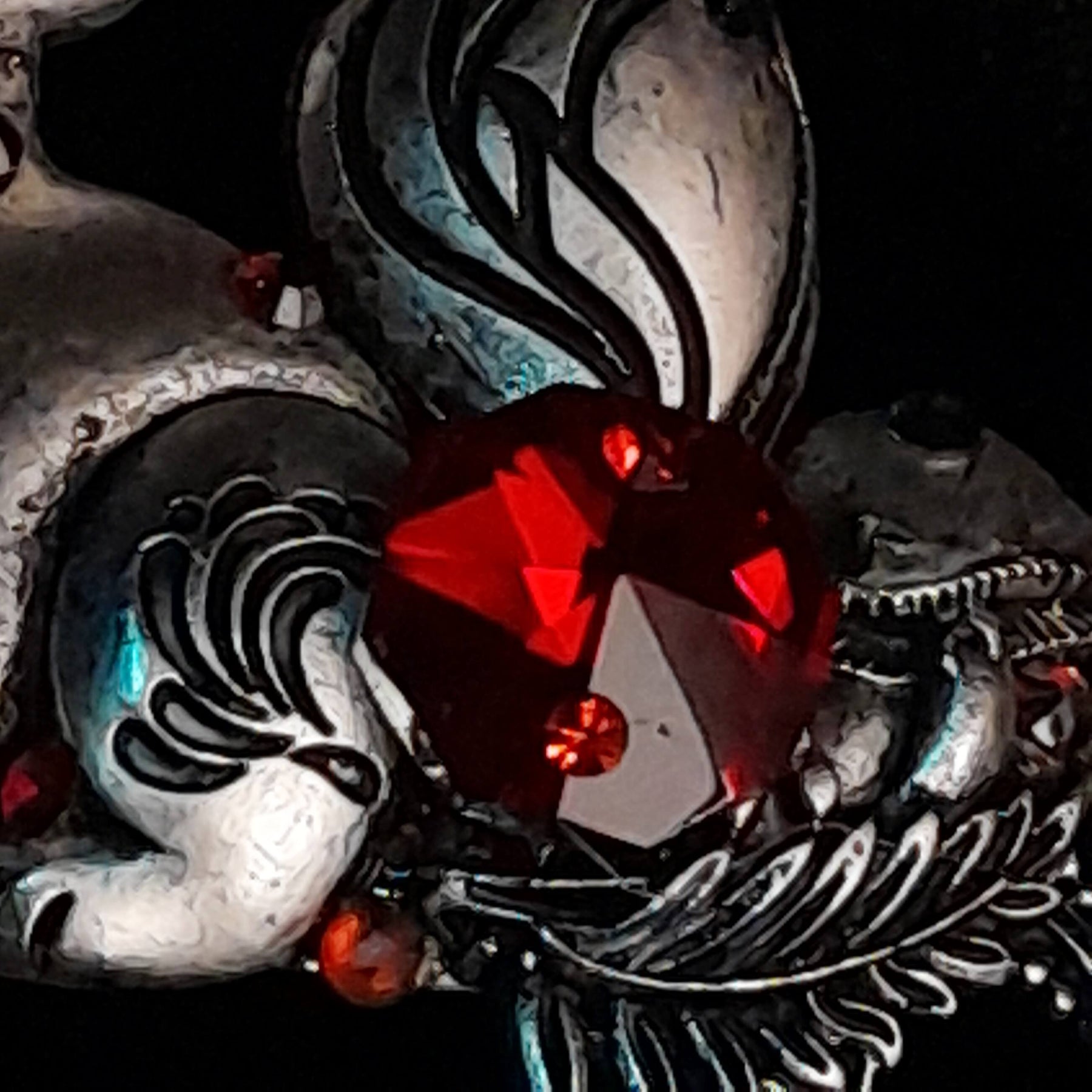 Fox Red Crystals Hair Clip Barrette