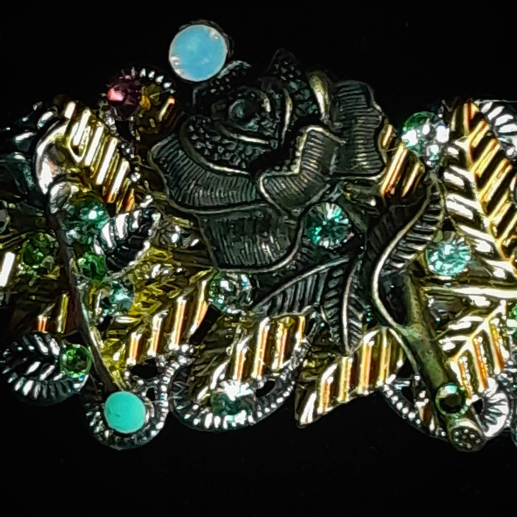 Roses and Leaves Hairclip Barrette