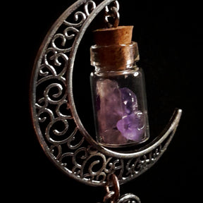 Purple Amethyst Moon Choker Necklace - Mothers Day