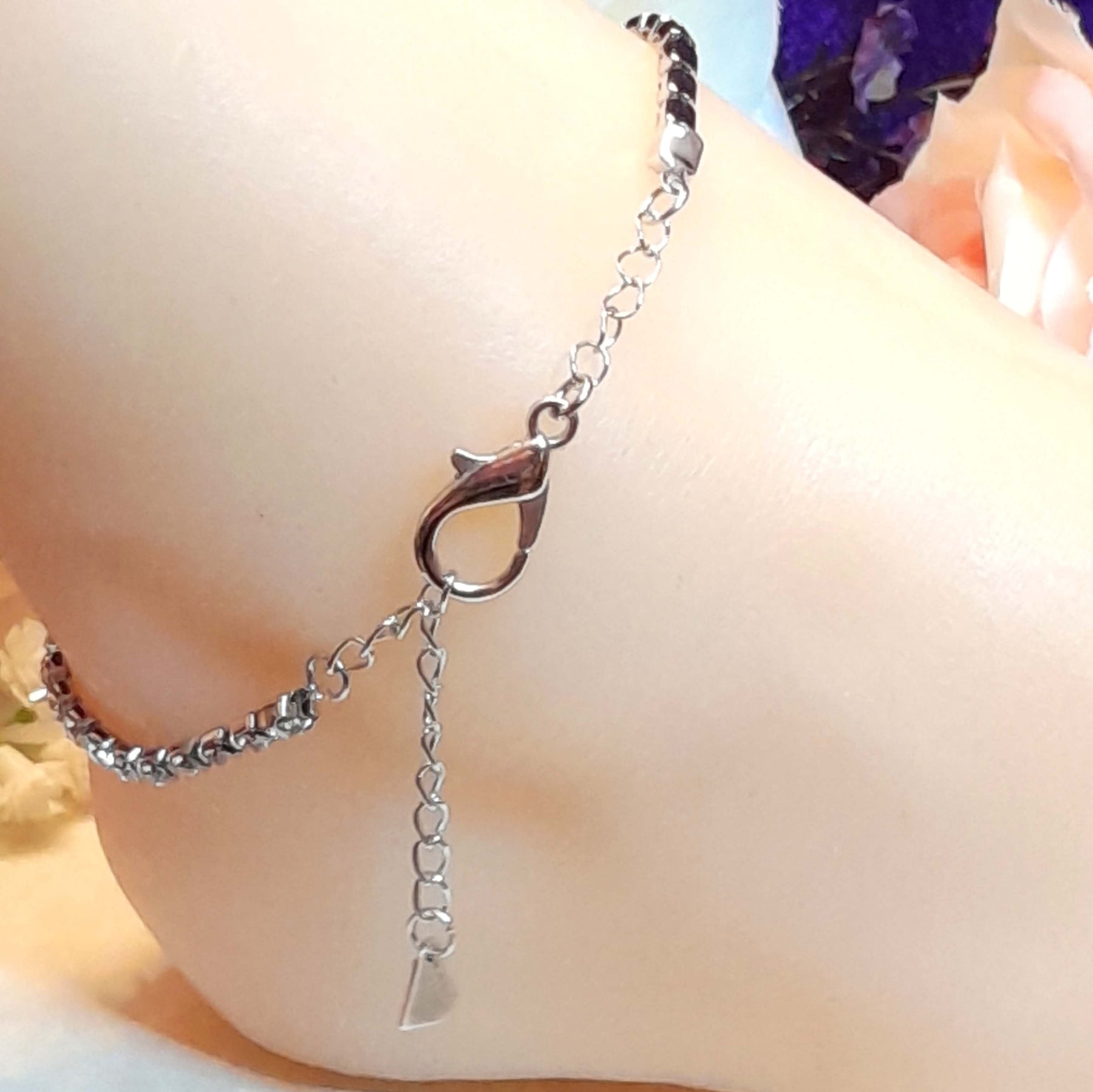 Fairy Crescent Moon Crystal Anklet