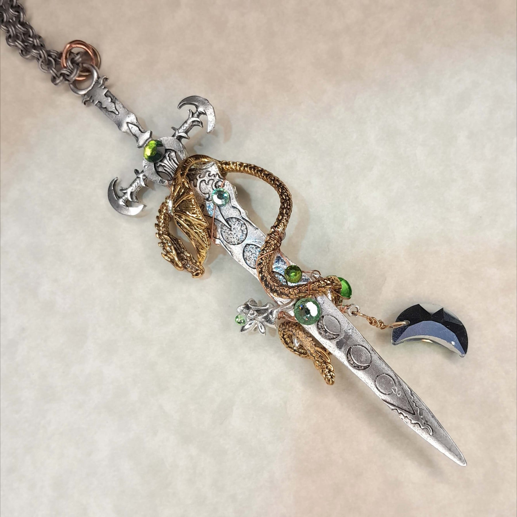 Sword Dragon Fantasy Necklace