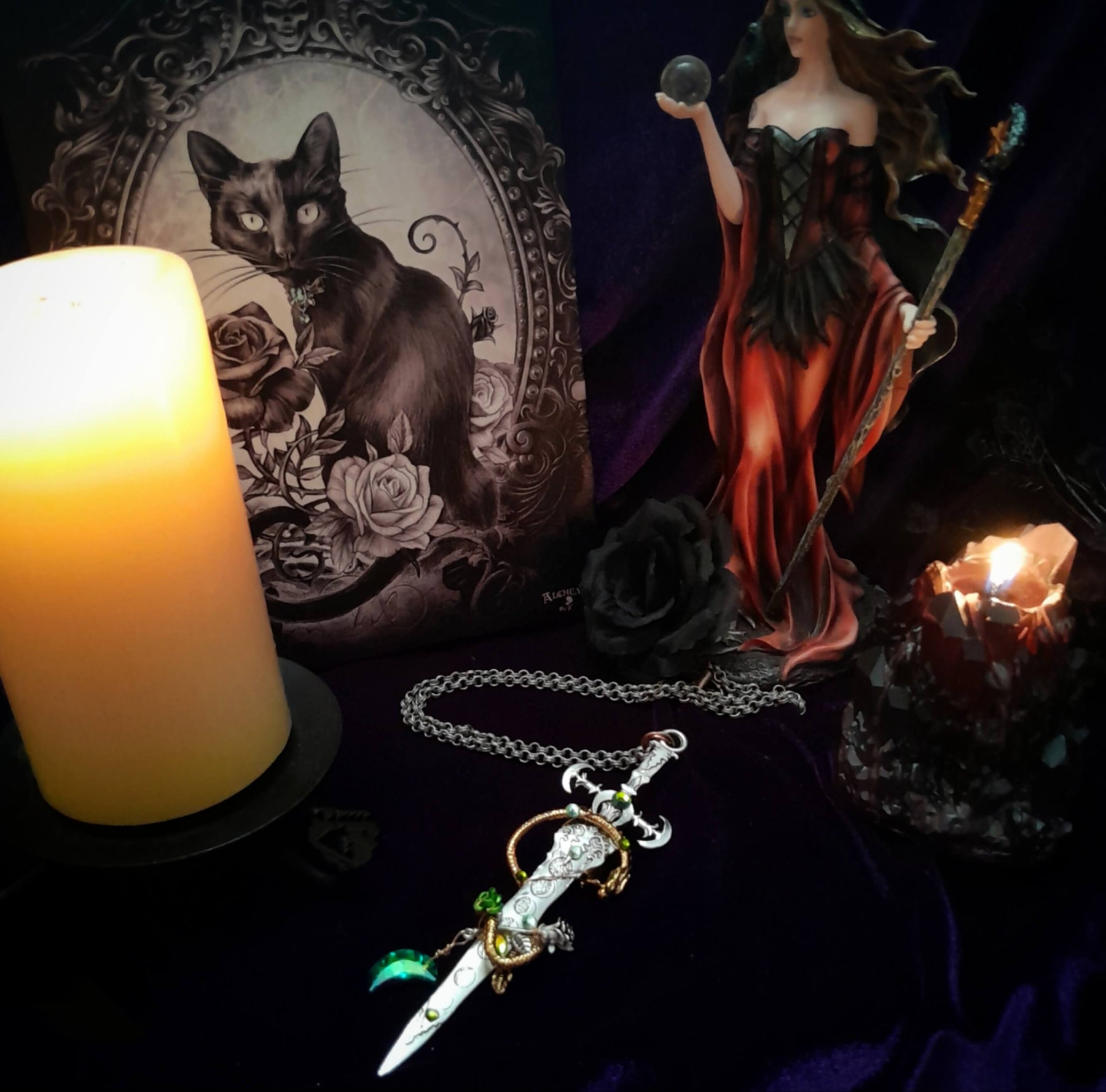 Sword Dragon Fantasy Necklace