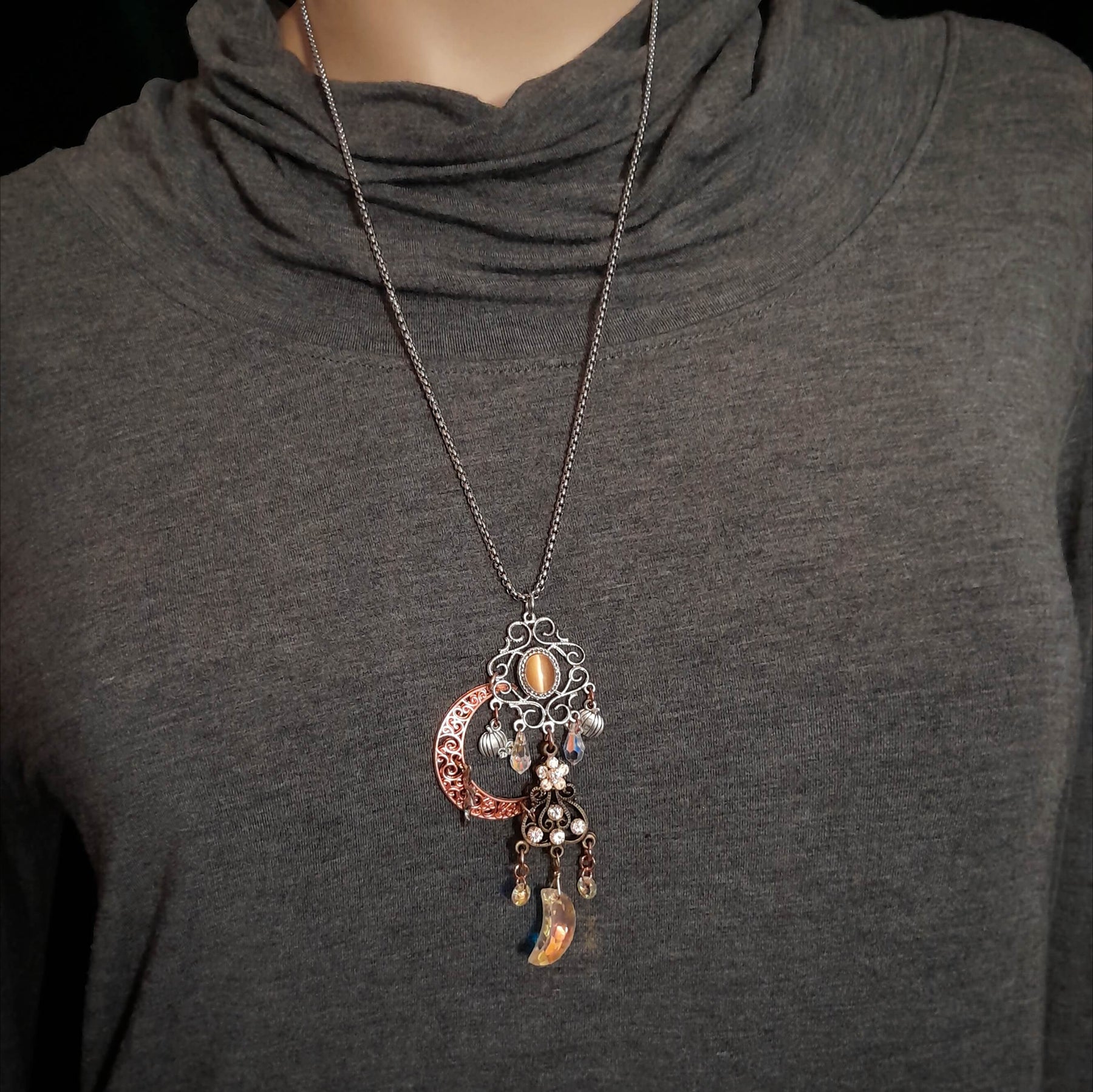 Crystal Moon Fairy Necklace
