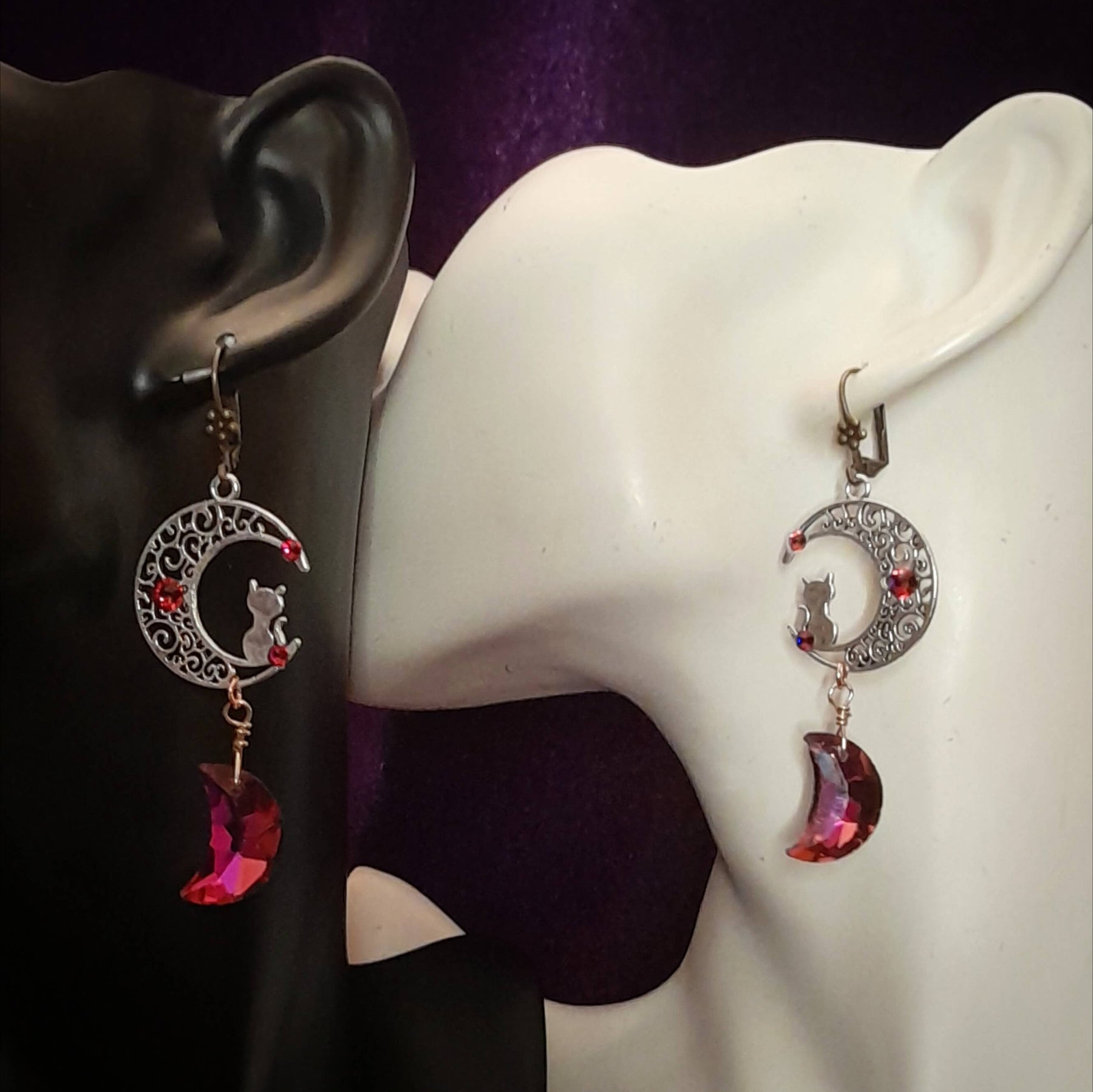 Cat Moon Earrings