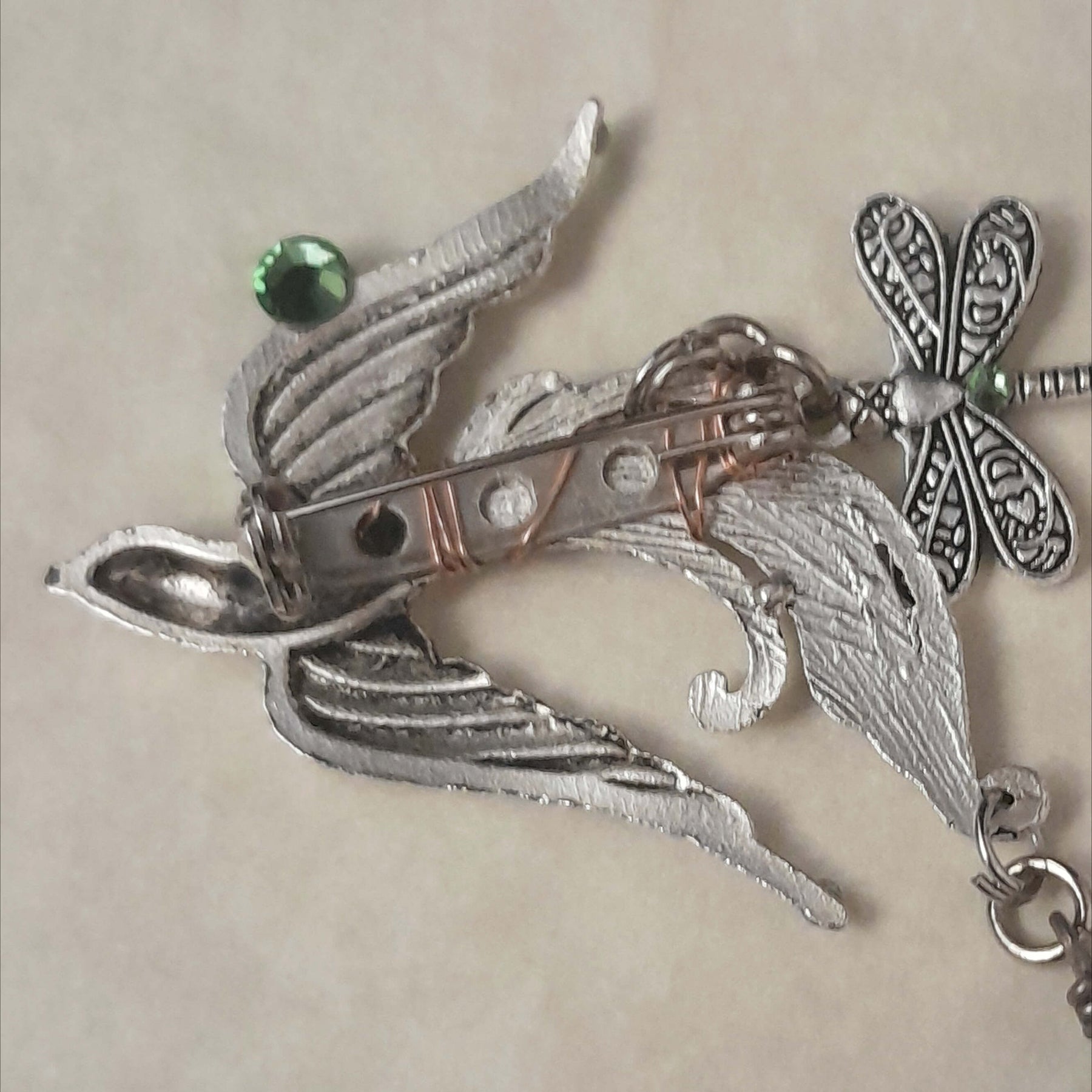 Brooch Phoenix & Dragonfly Fantasy Pin