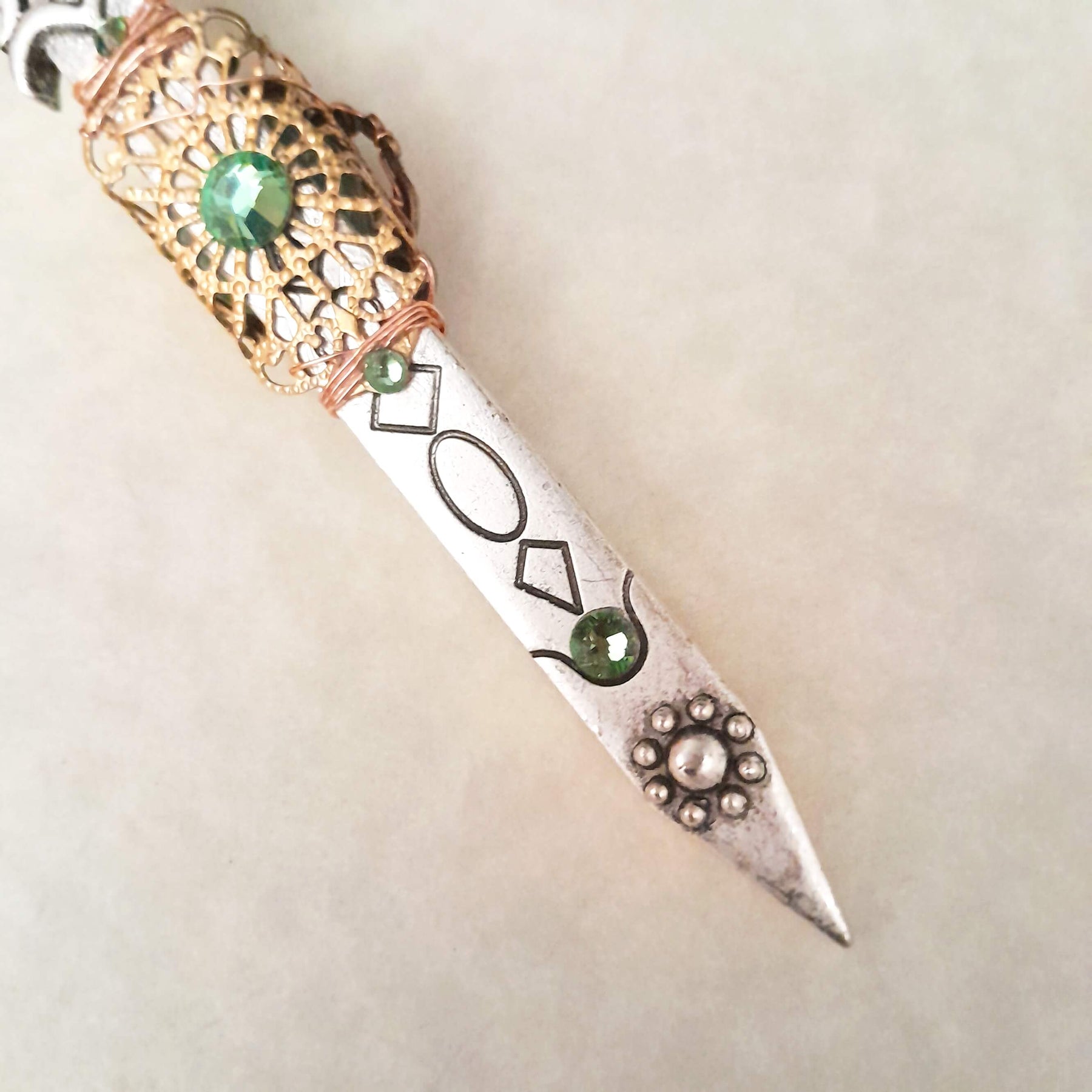 Green Jade Magical Sword Necklace