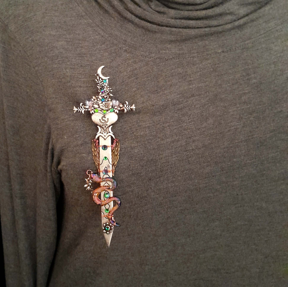 Sword Brooch Snake & Fairy