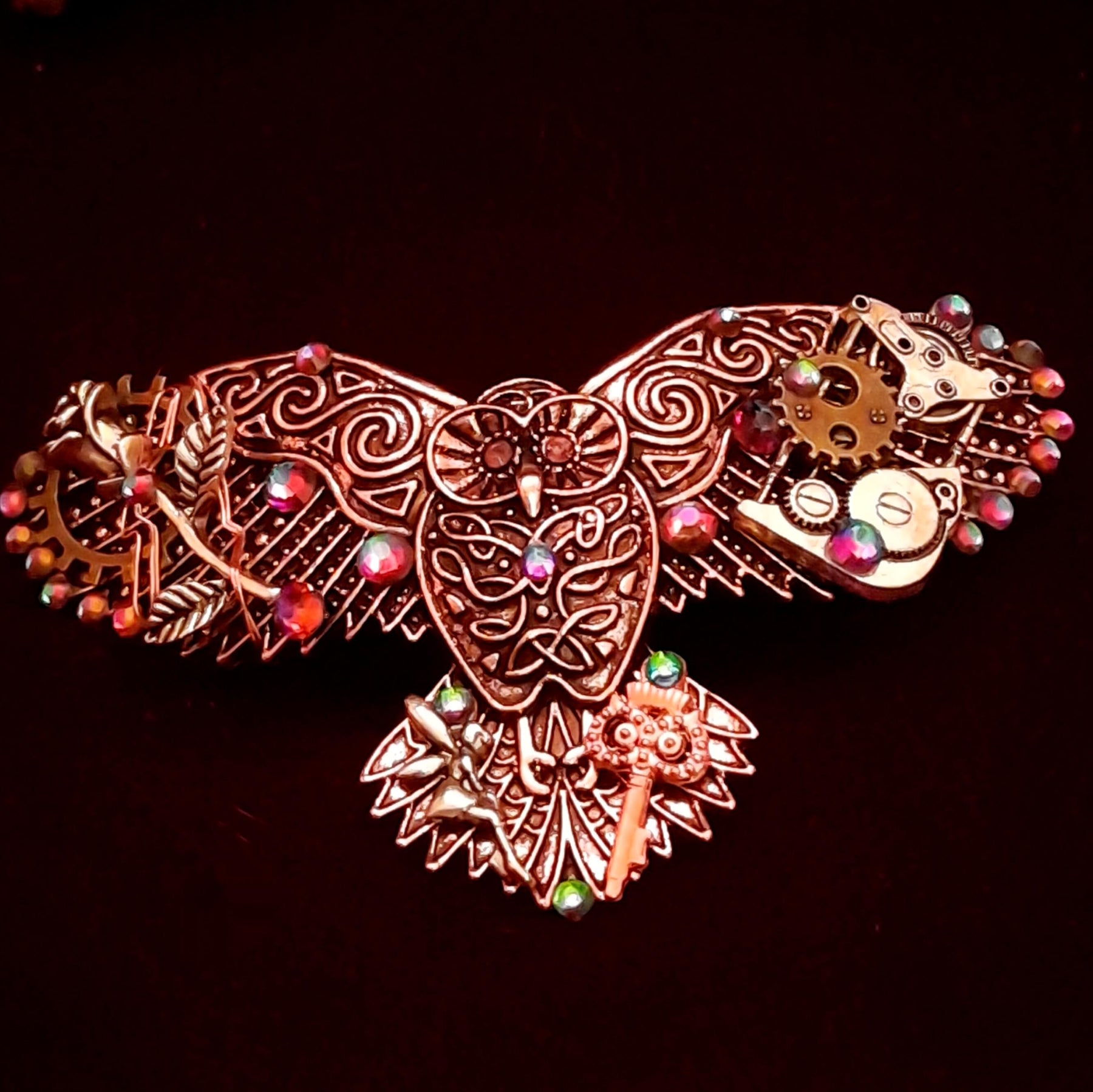Owl Hairclip Magical Rose Gold