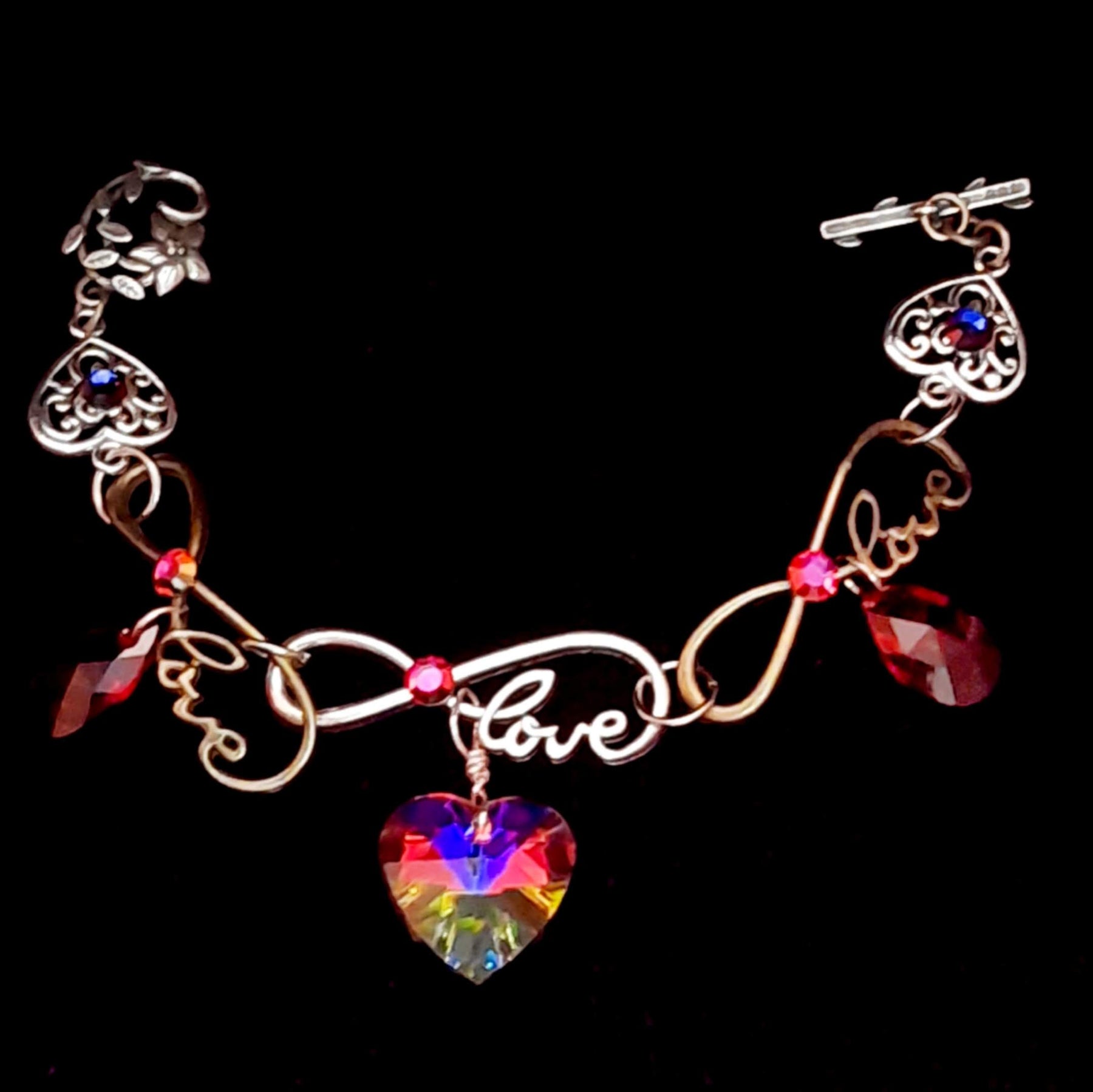 Crystal Hearts Eternity Love Bracelet