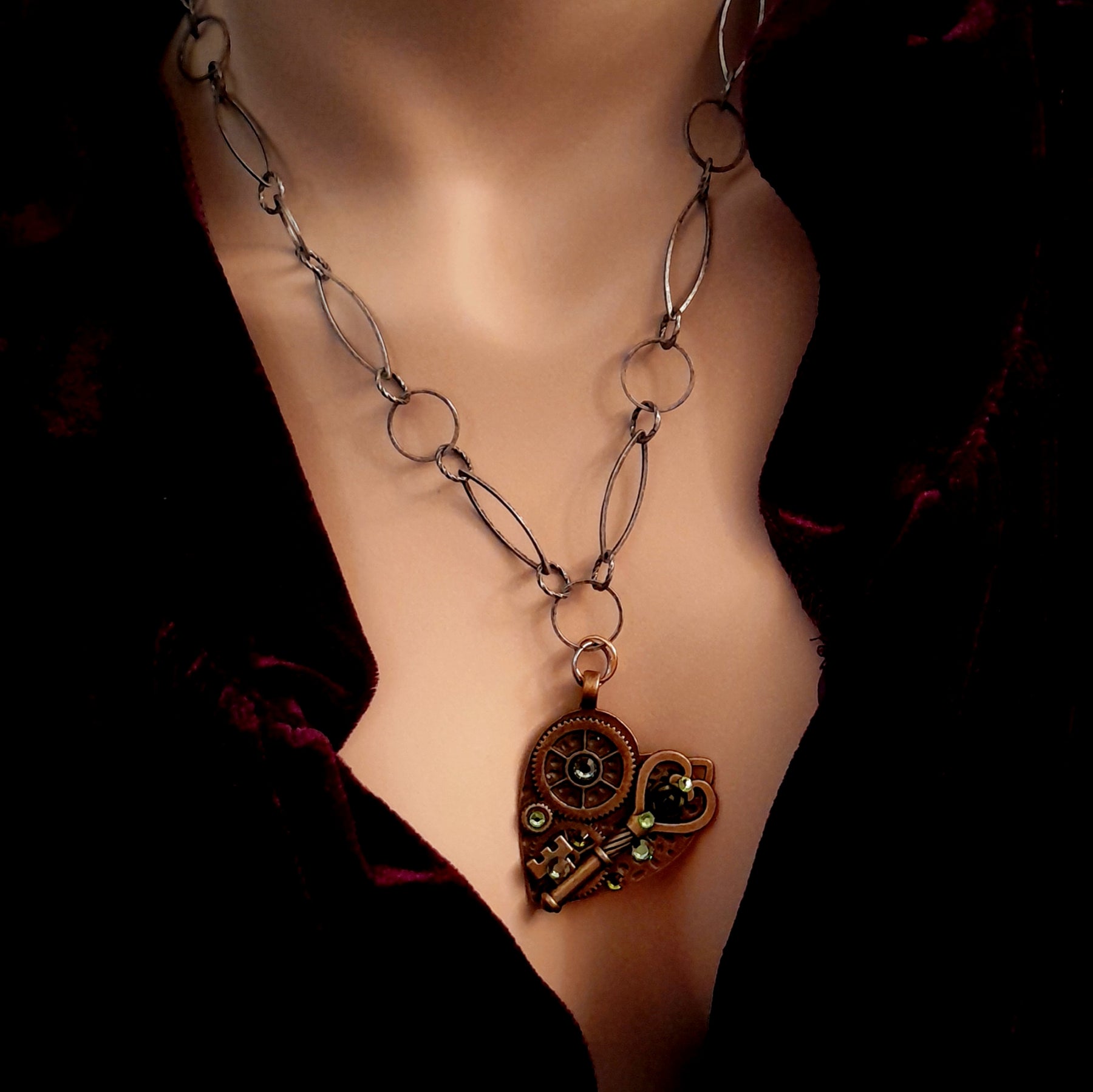 Green Heart Necklace