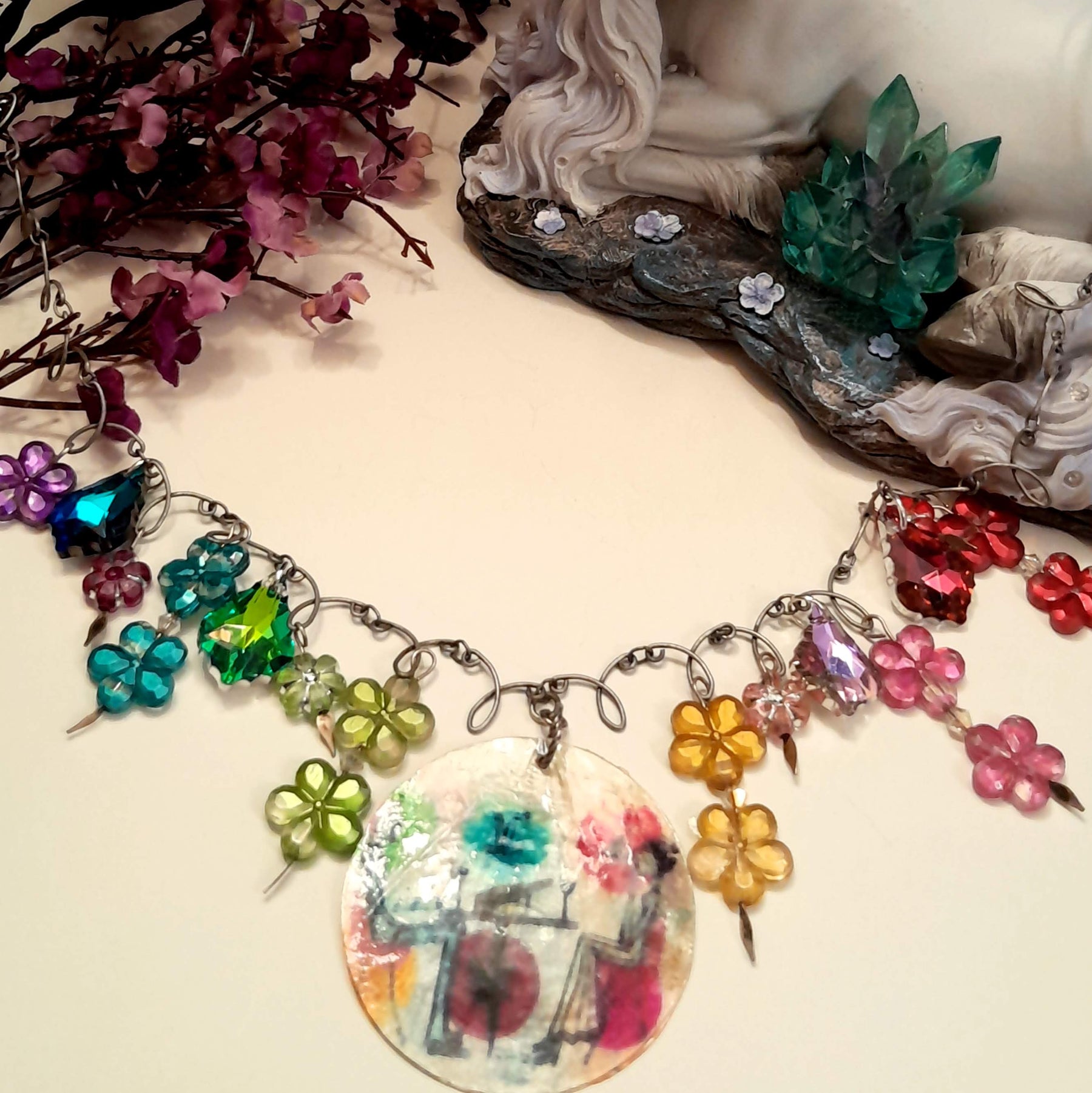Rainbow Multicolor Shell Necklace