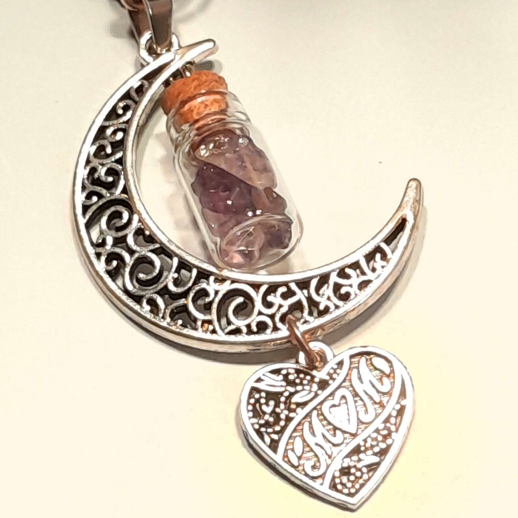 Amethyst Moon Necklace Choker Mom Gift