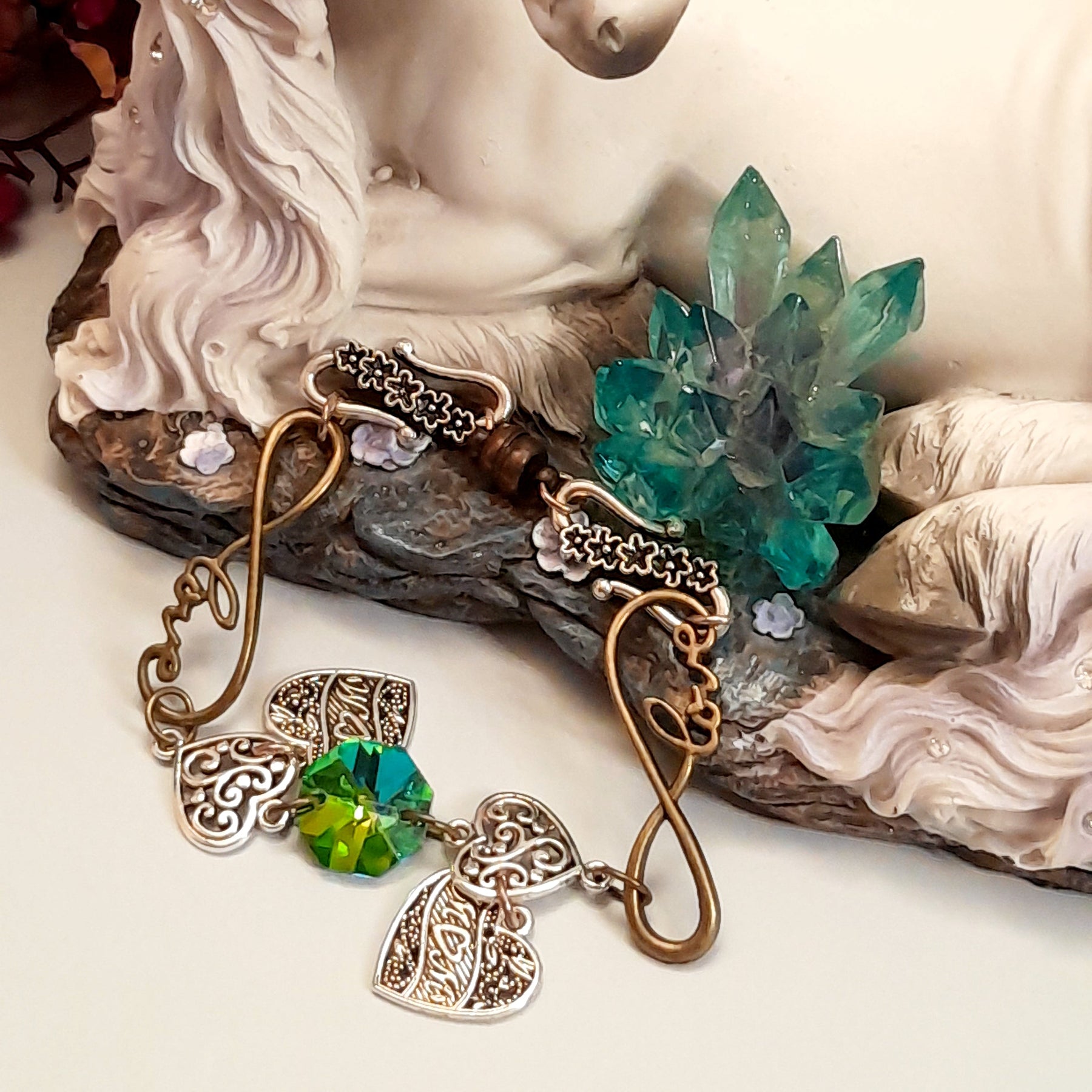 Crystal Hearts Bracelet Mom Gift