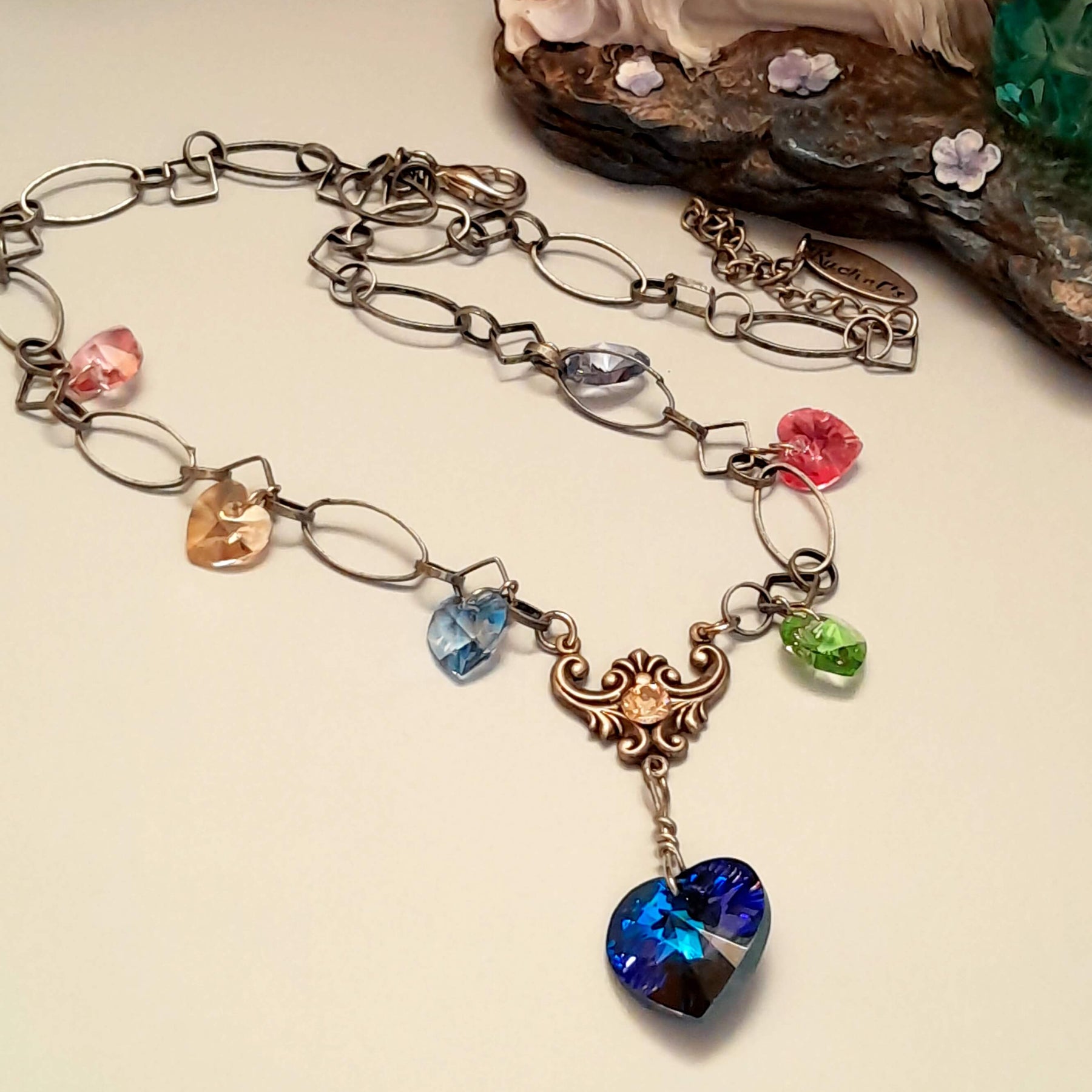 Multicolor Hearts Love Necklace