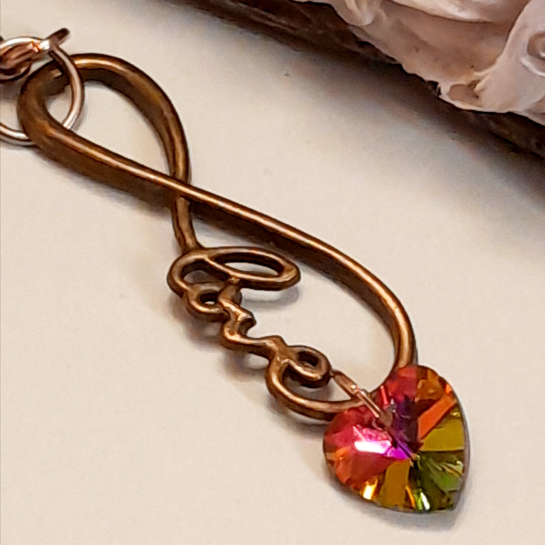 Eternity Crystal Heart Earrings