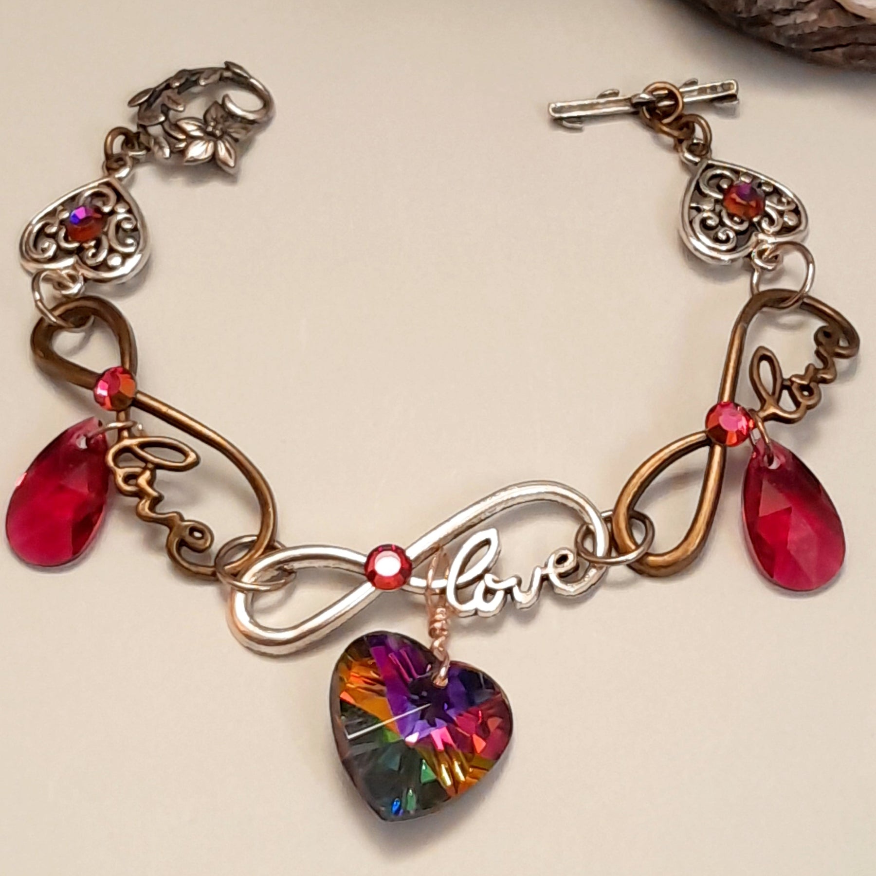 Crystal Hearts Eternity Love Bracelet