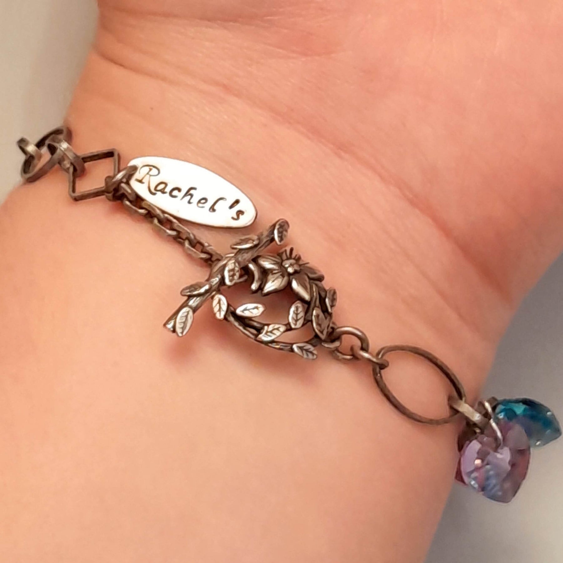 Crystal Bracelet Multi Color Hearts