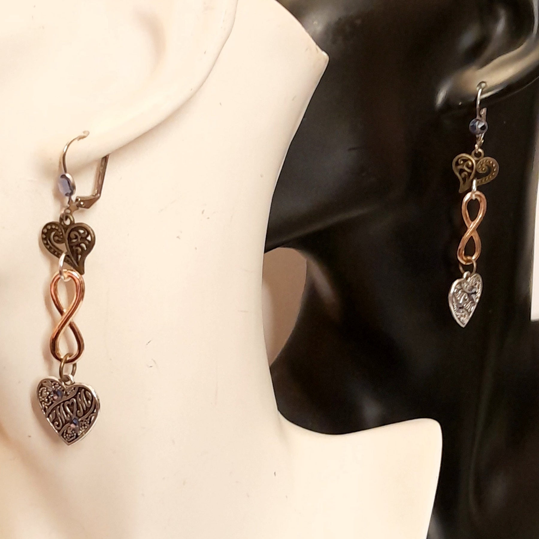 Dangle Heart Earrings Mom Gift